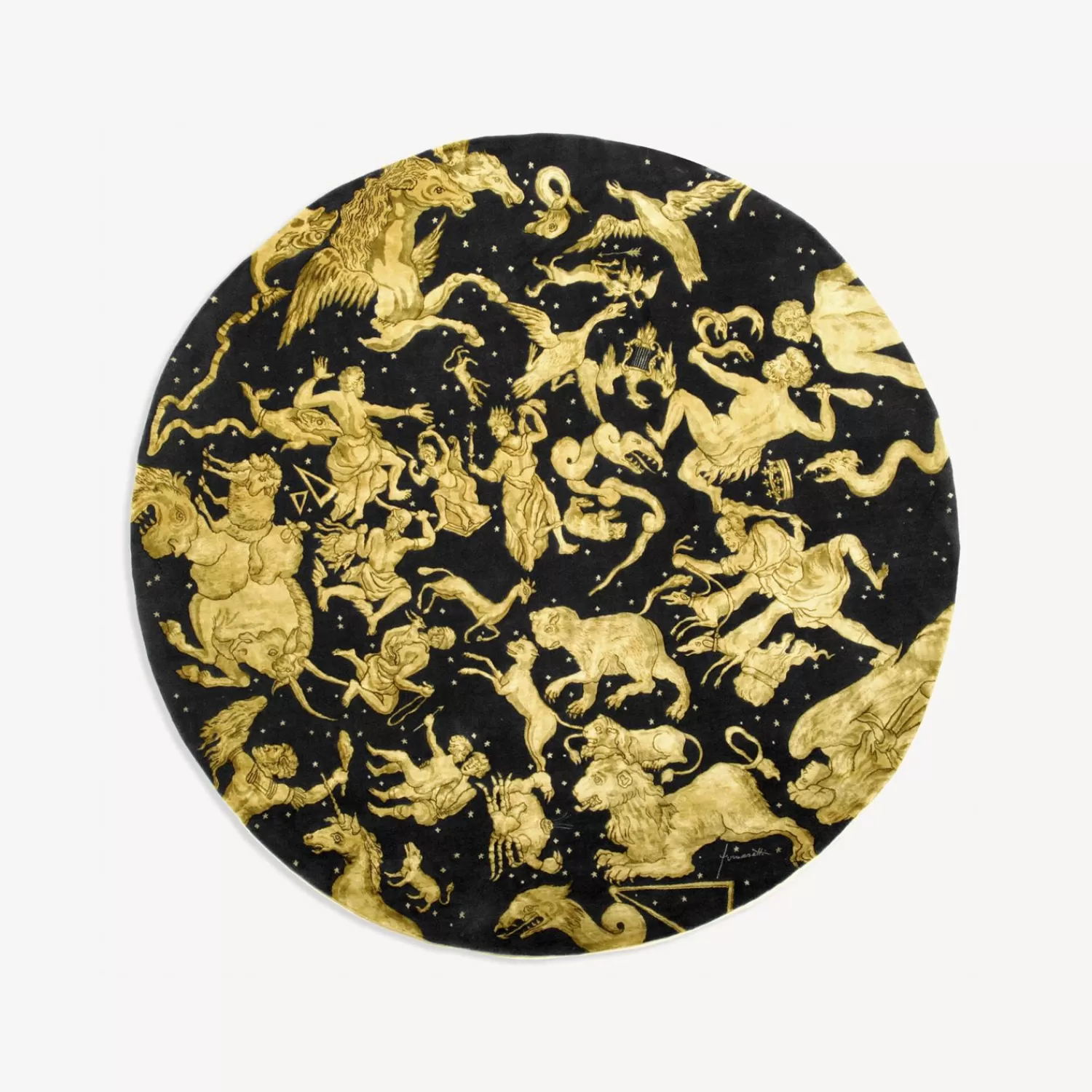 Design Rugs<Fornasetti Rug Emisfero Occidentale Black/Gold