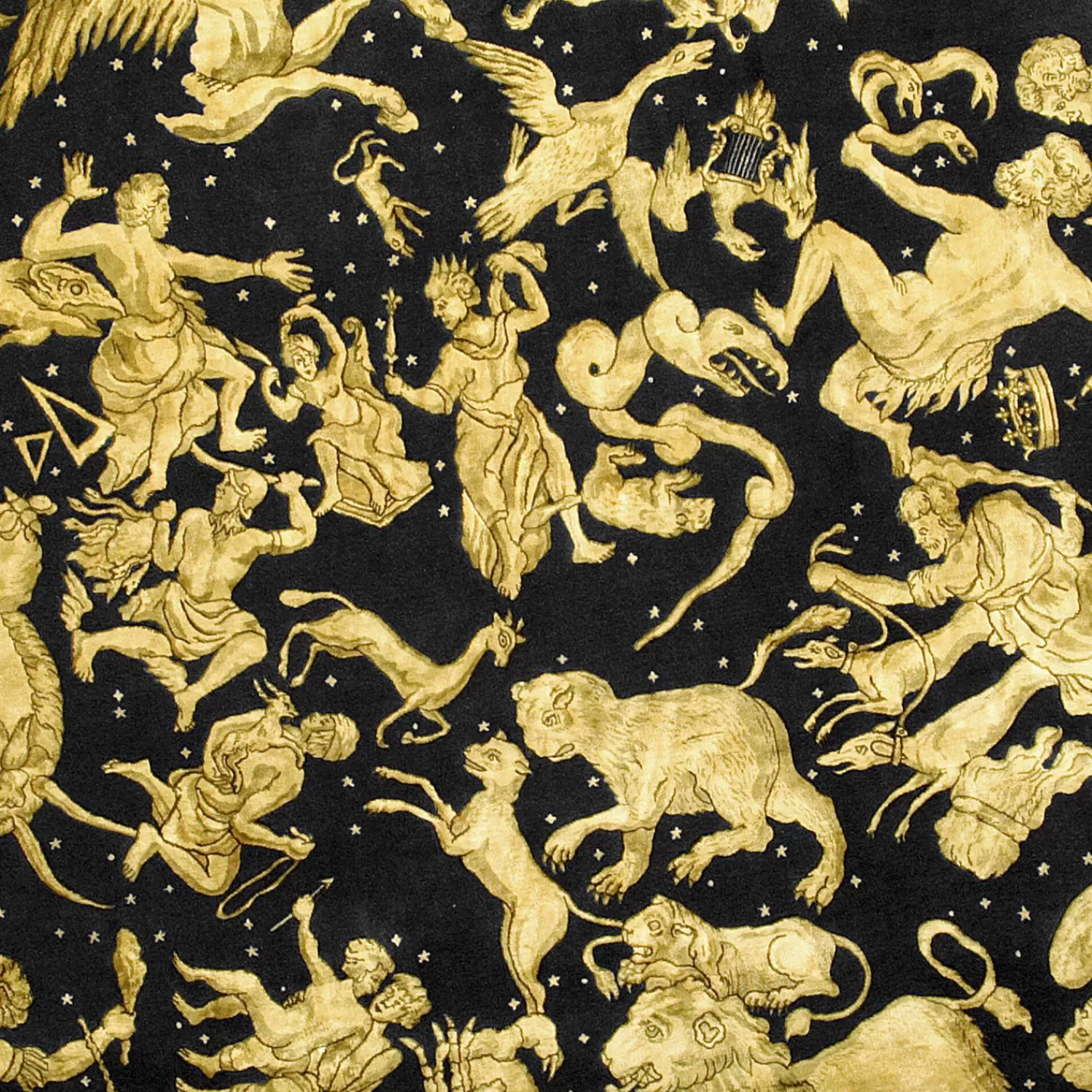 Design Rugs<Fornasetti Rug Emisfero Occidentale Black/Gold