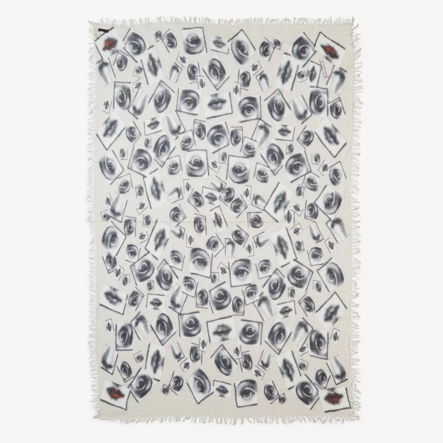 Ties<Fornasetti Scarf Occhi White/Black