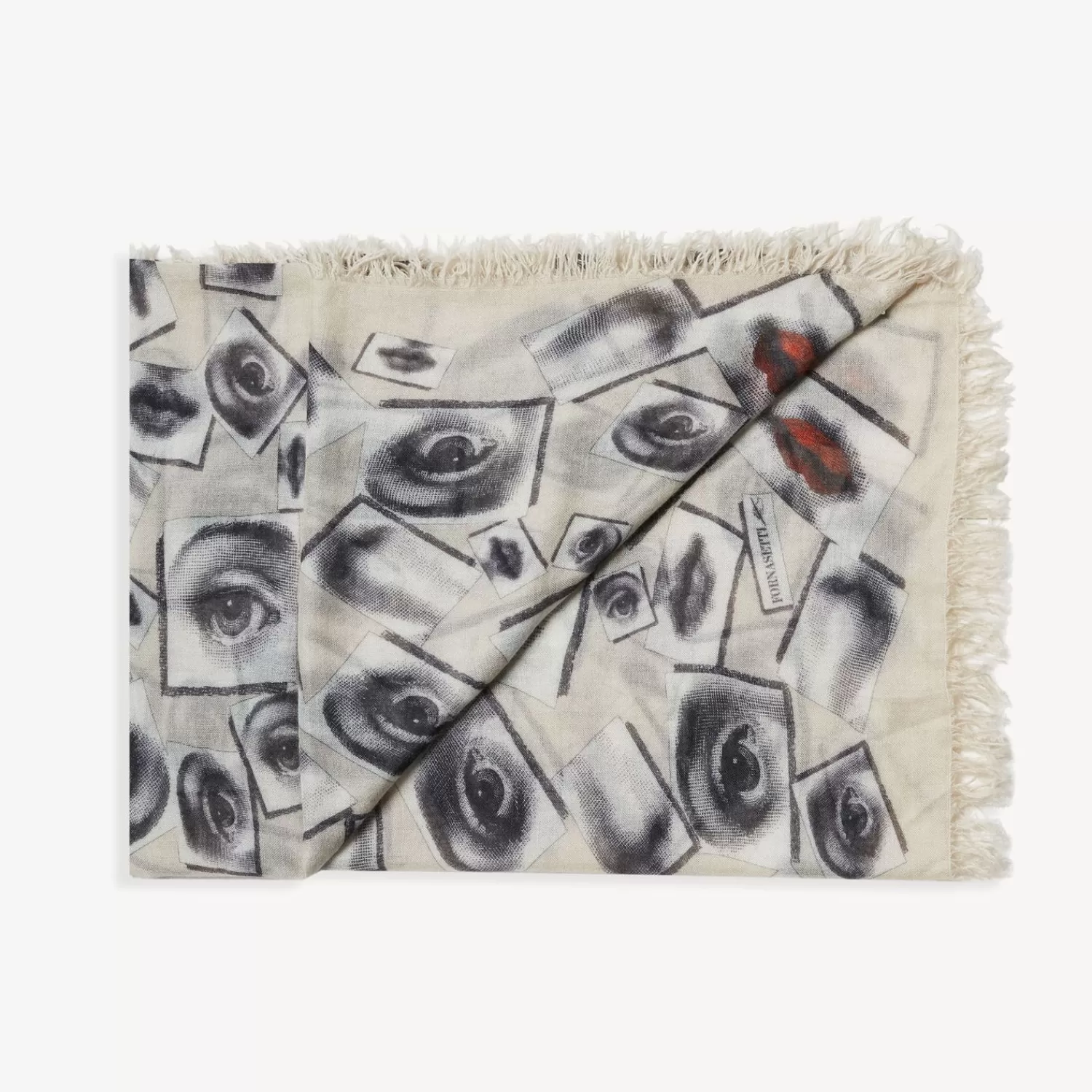 Ties<Fornasetti Scarf Occhi White/Black