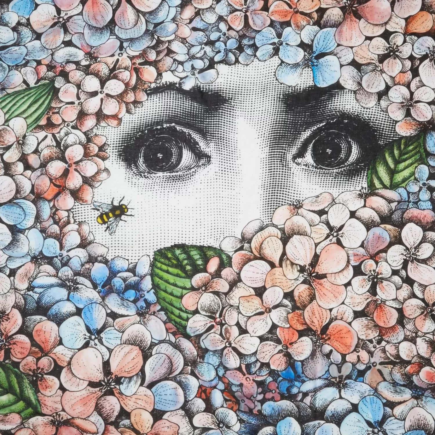 Ties<Fornasetti Scarf Ortensia Multicolour