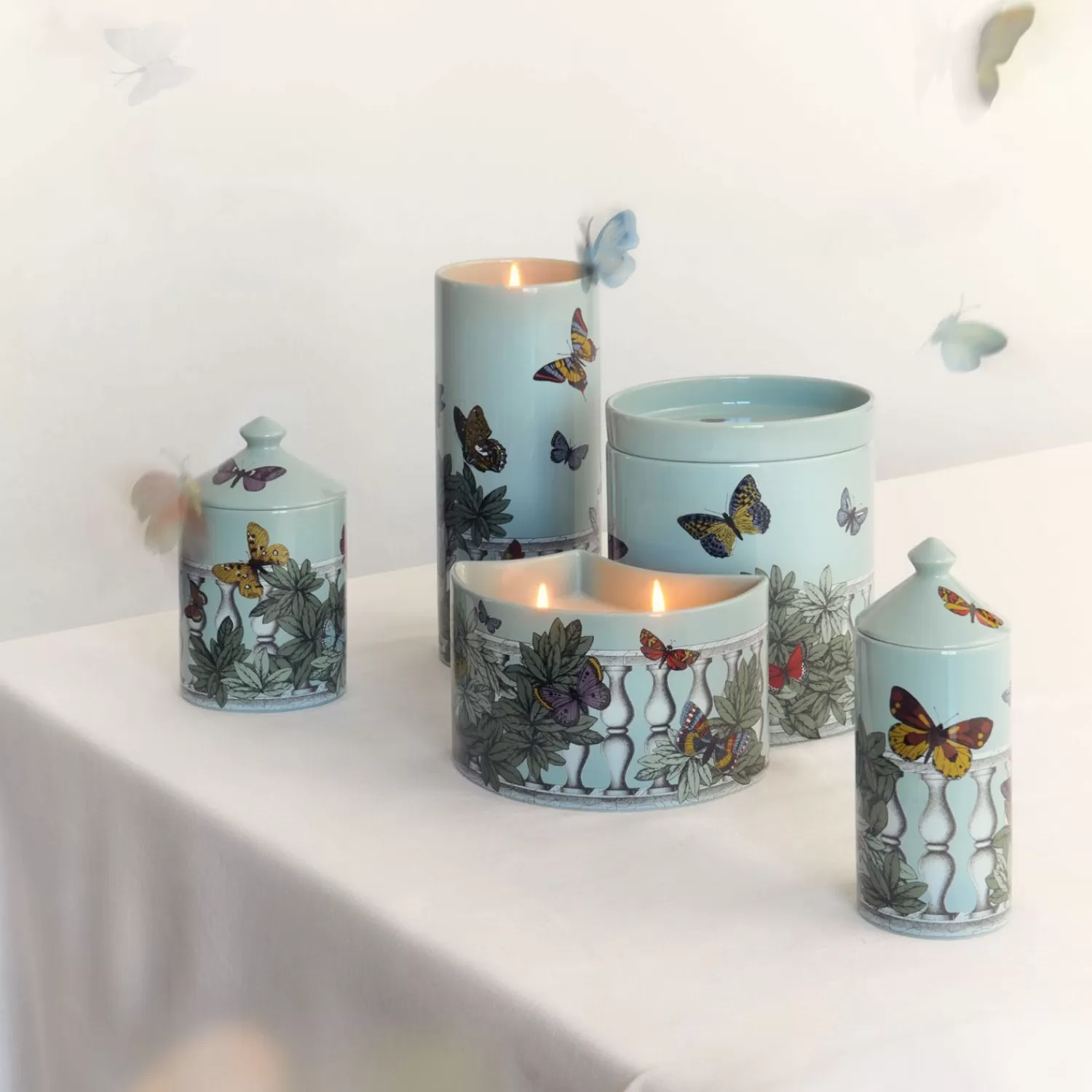 Scented Candles<Fornasetti Se Poi Scented Candle - Farfalle E Balaustra Decor - Giardino Segreto Fragrance Multicolour