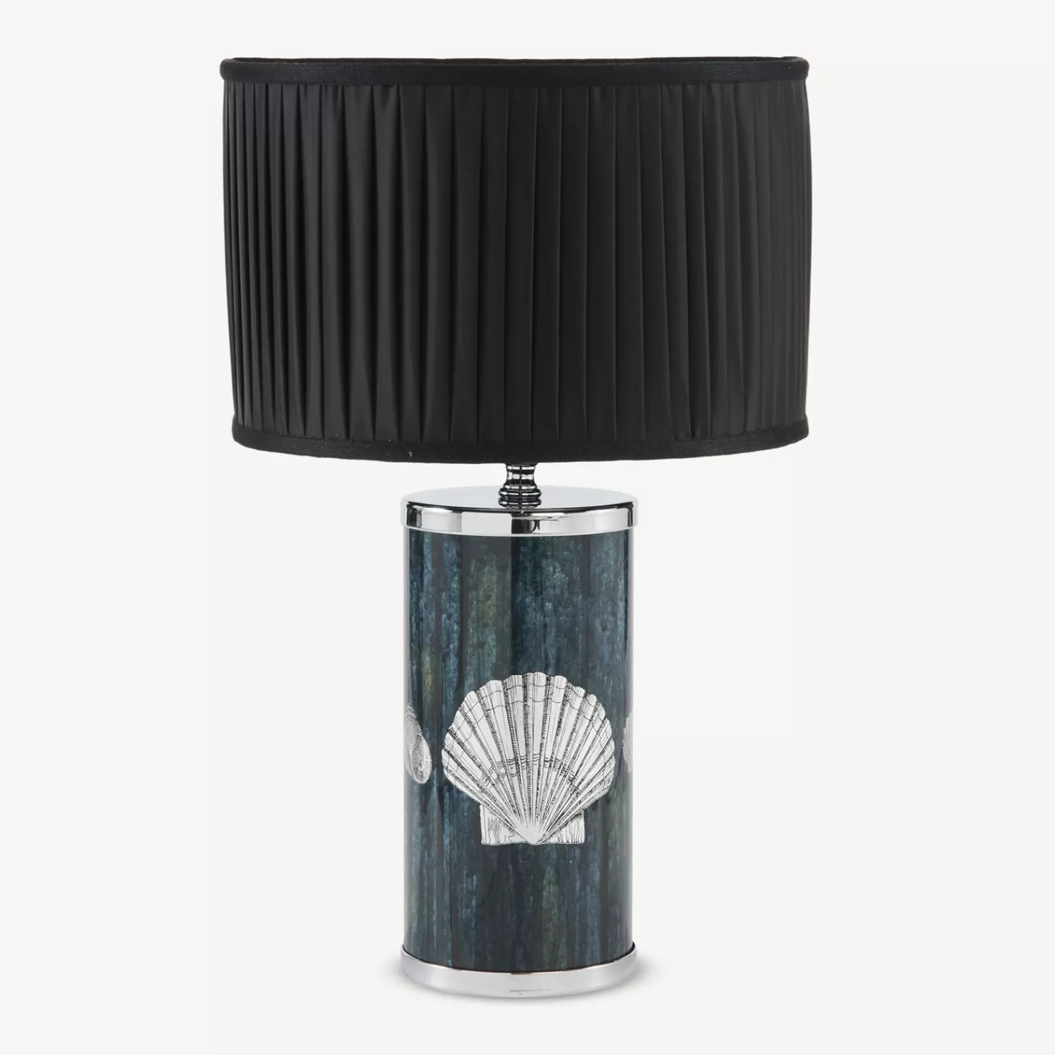 Lamps And Lampshades<Fornasetti Semi-Cylindrical Lampshade In Pleated Fabric Black
