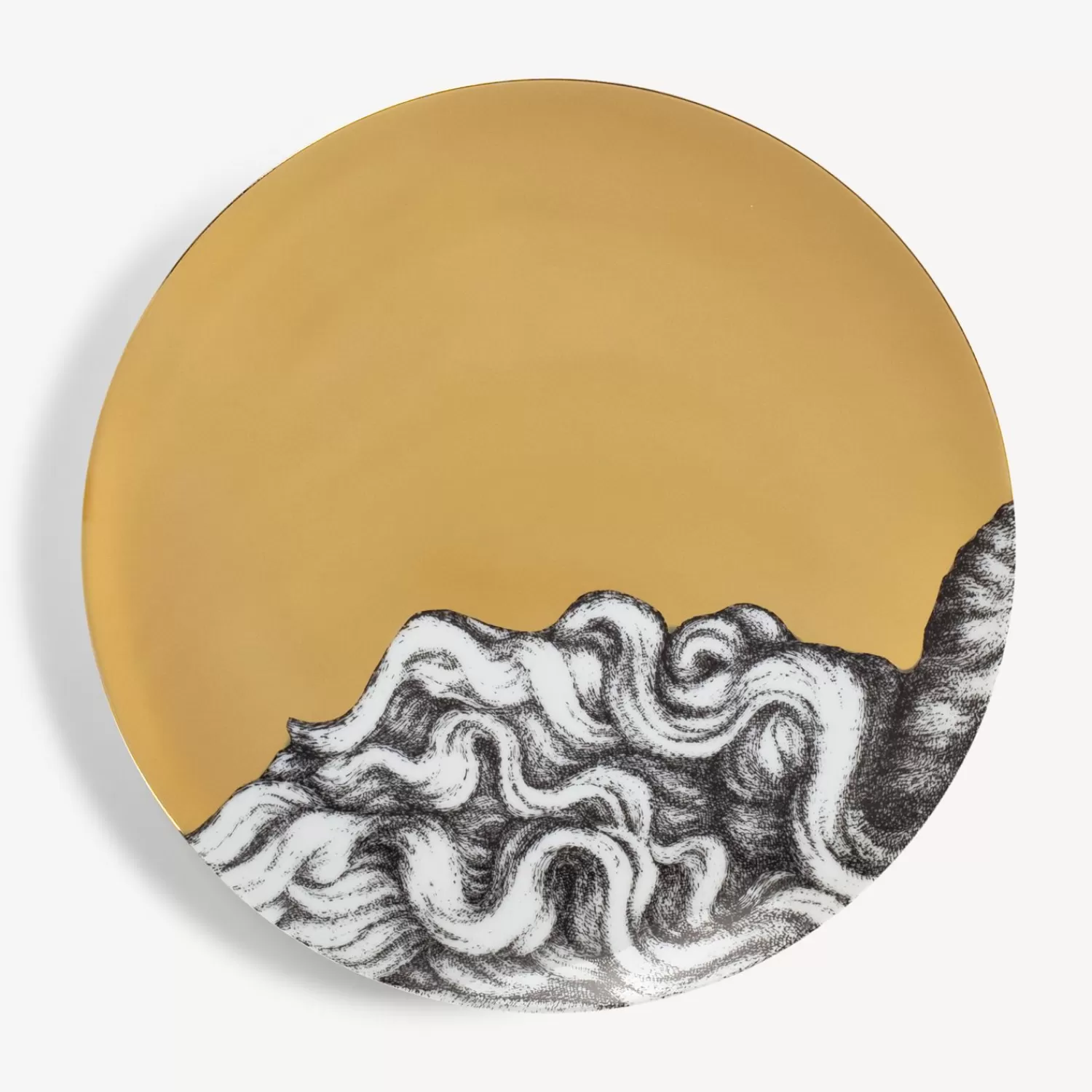 Decorative Plates<Fornasetti Set 12 Plates Eva White/Black/Gold