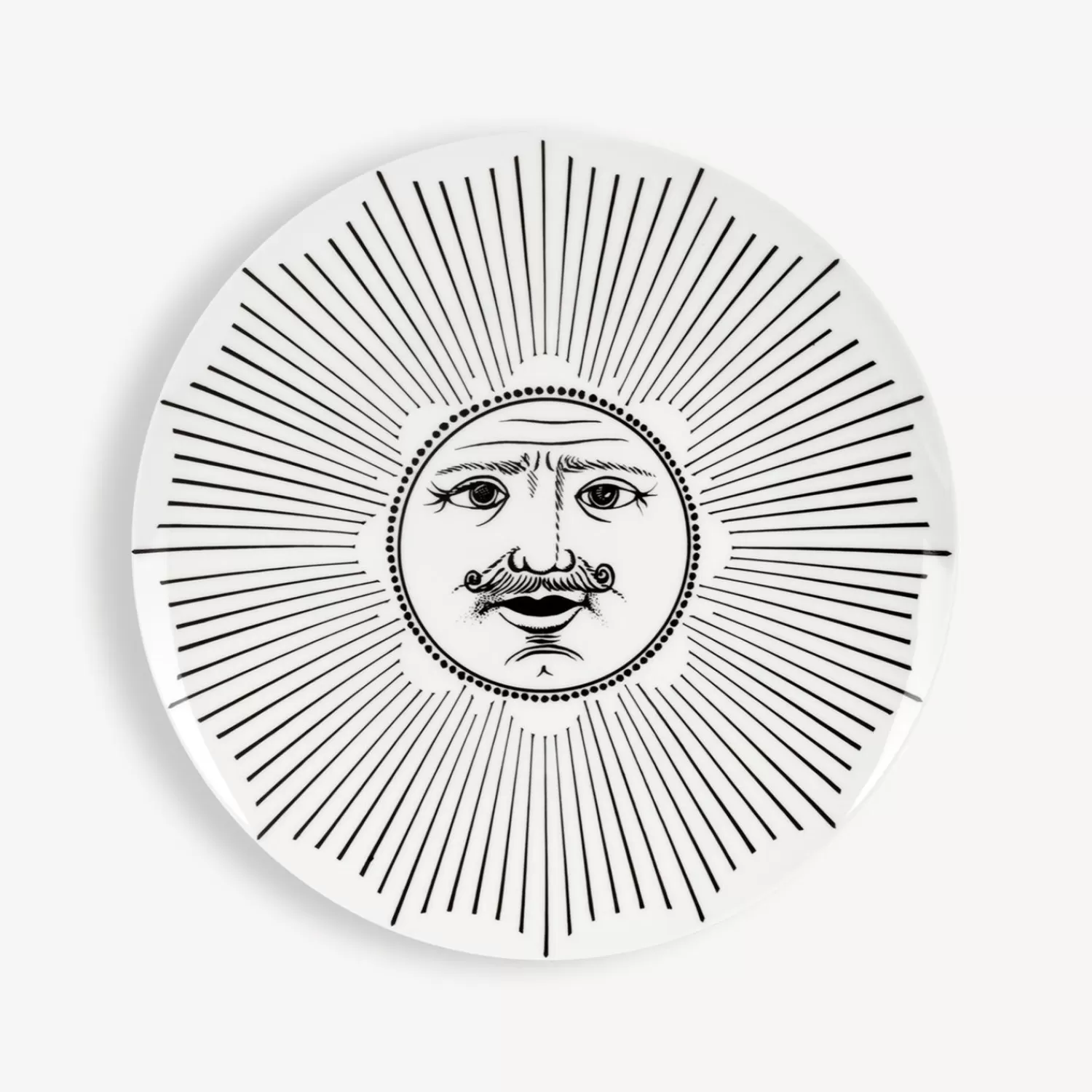 Decorative Plates<Fornasetti Set 6 Plates Soli E Lune White/Black