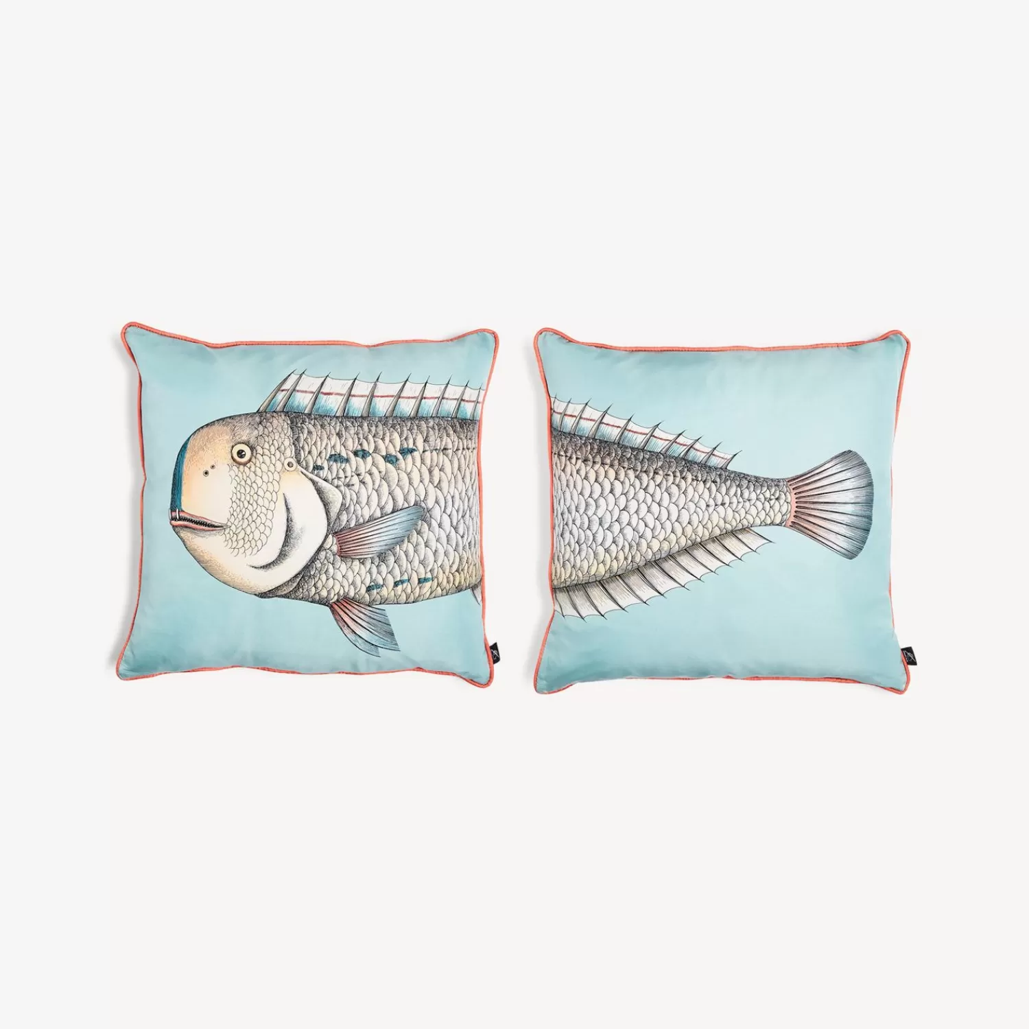 Cushions<Fornasetti Set Of 2 Cushions Grande Pesce Multicolour