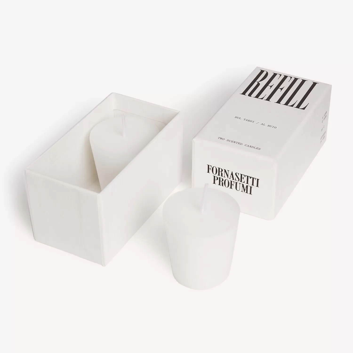 Scented Candles<Fornasetti Set Of Two Refill Scented Candle Al Buio E Sul Tardi - Fragrance Frutto Proibito White