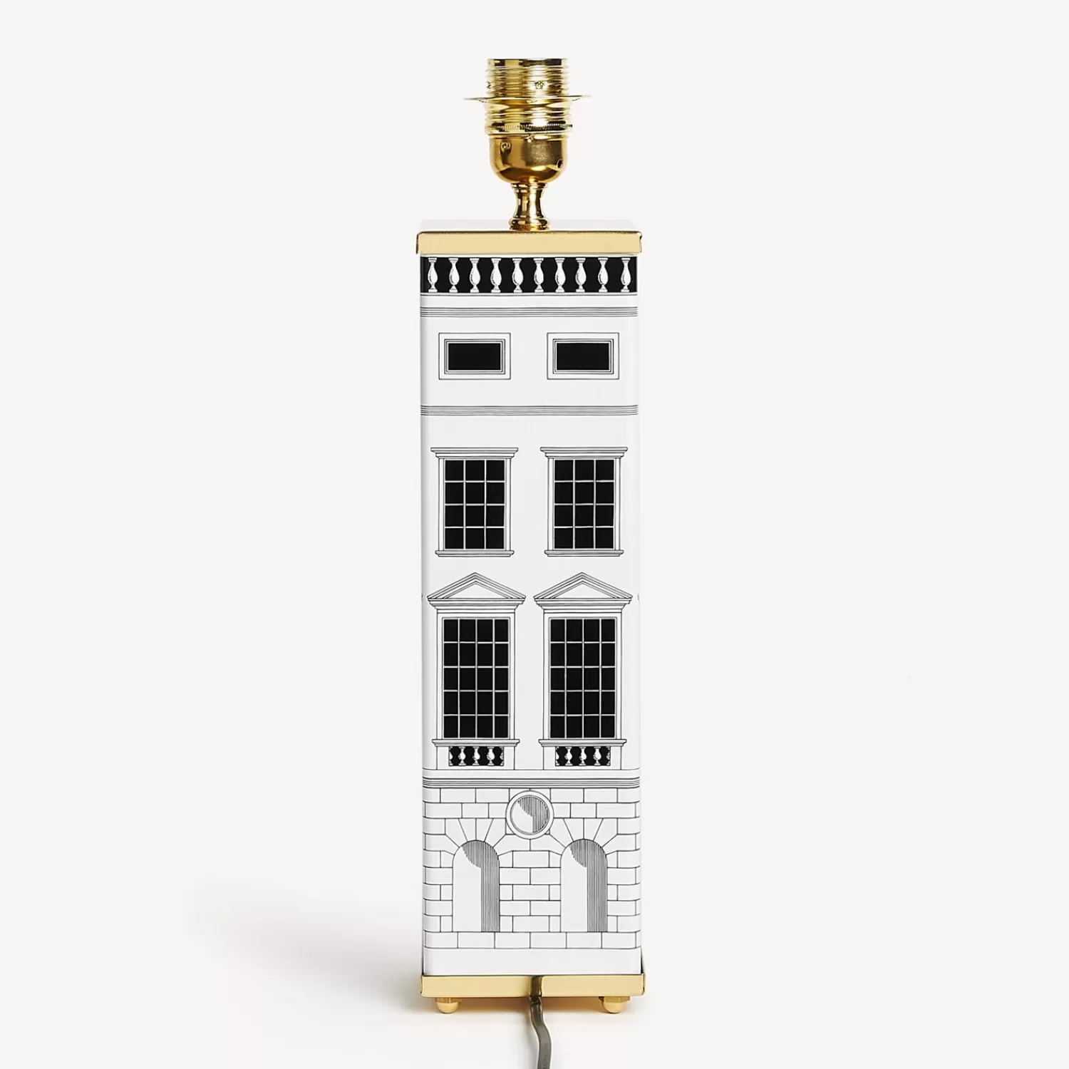 Lamps And Lampshades<Fornasetti Square Lamp Base Architettura White/Black