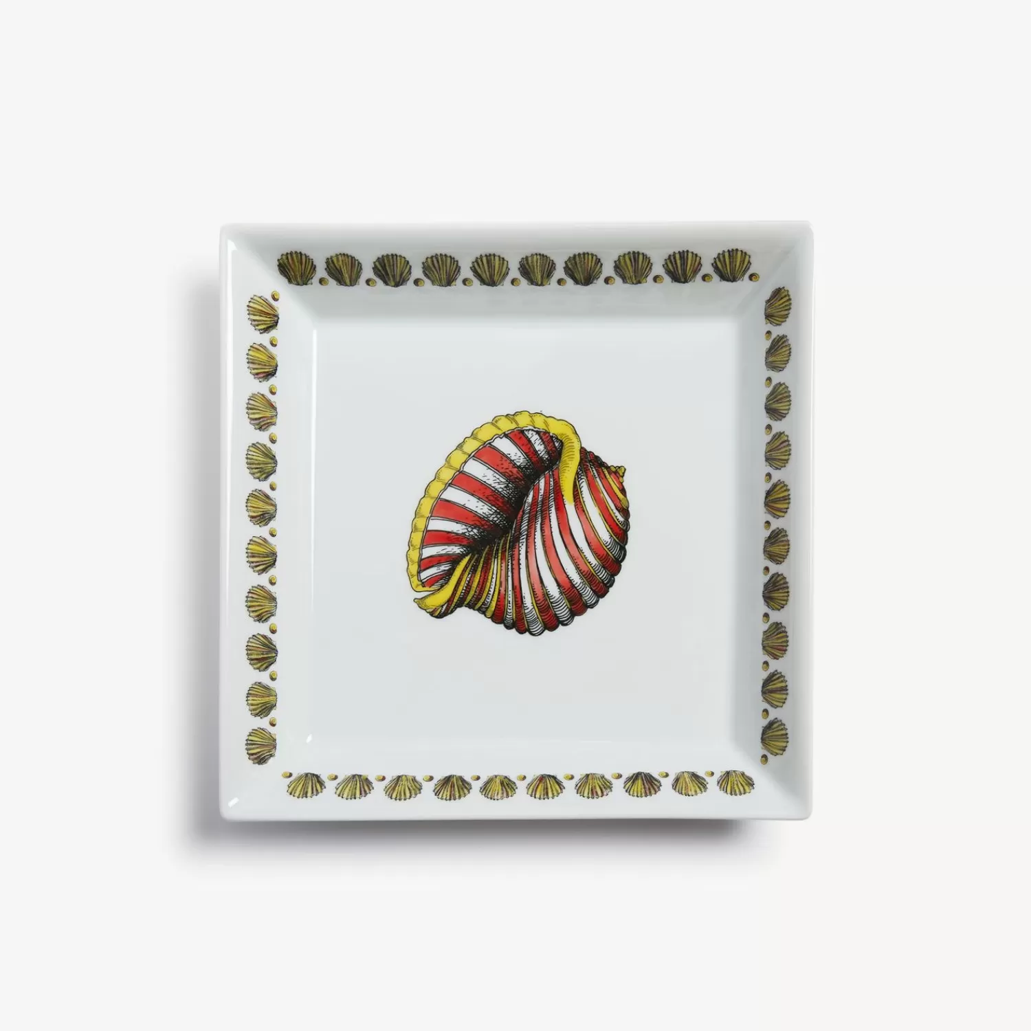Decorative Plates<Fornasetti Square Plate Giro Di Conchiglie Multicolour