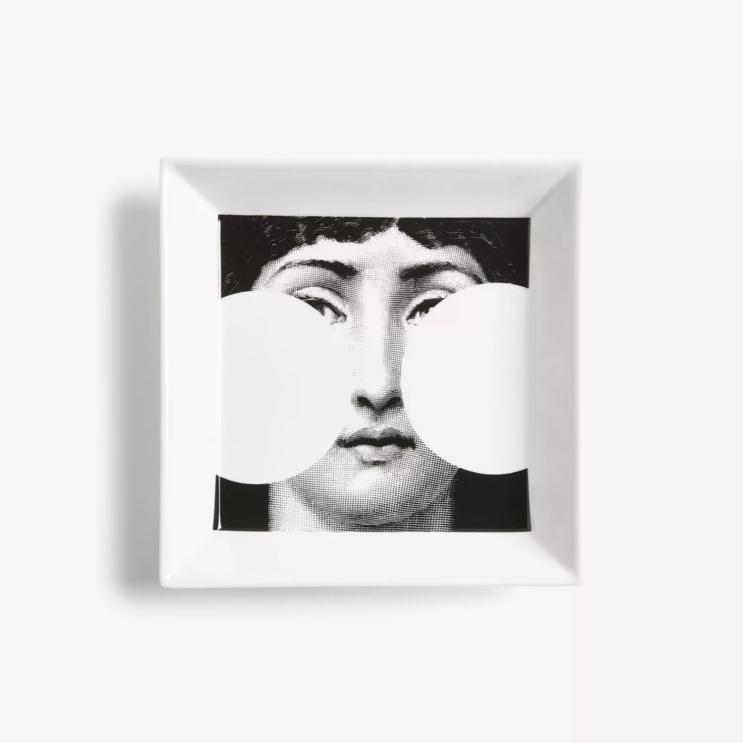 Decorative Plates<Fornasetti Square Plate Tema E Variazioni N.149 White/Black