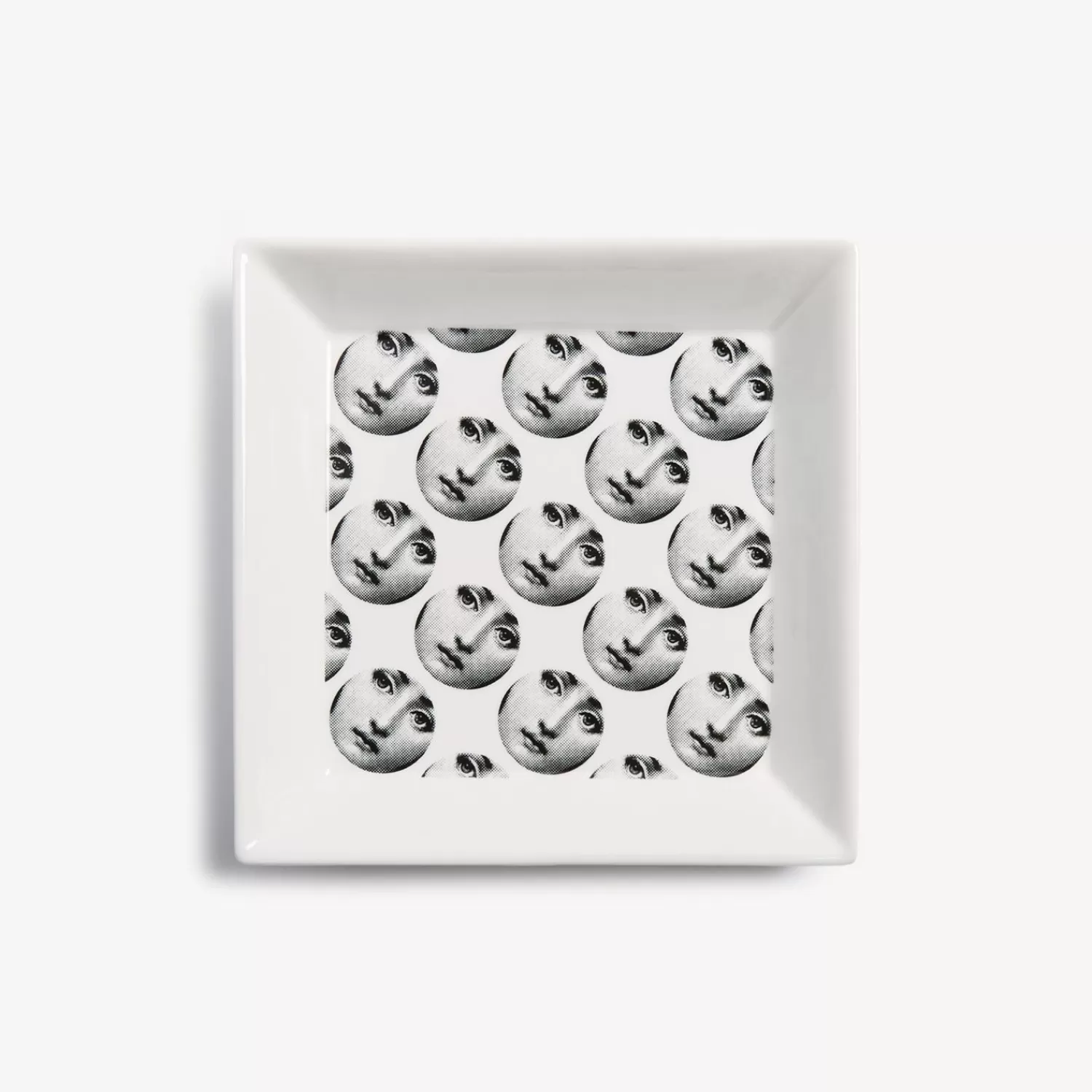 Decorative Plates<Fornasetti Square Plate Tema E Variazioni N.197 White/Black