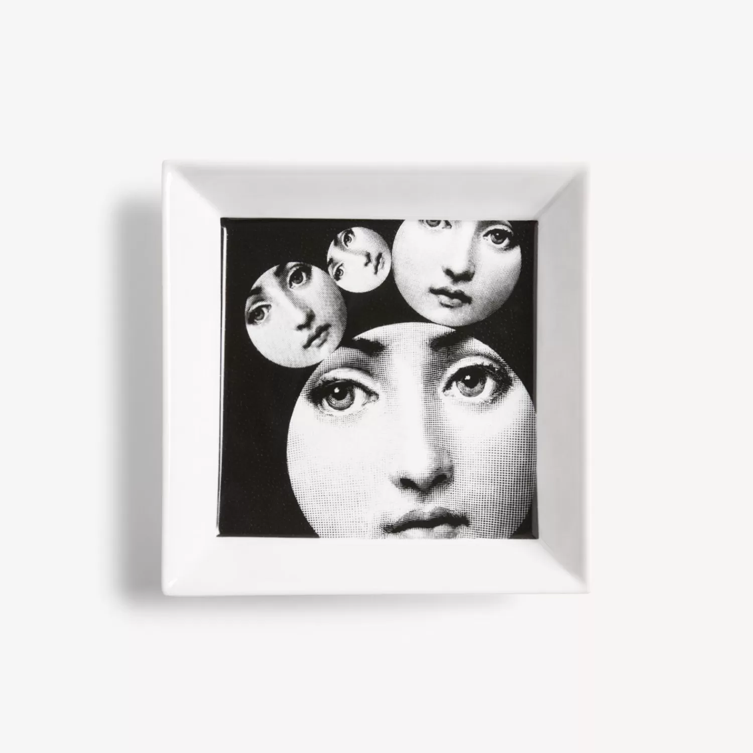 Decorative Plates<Fornasetti Square Plate Tema E Variazioni N.242 White/Black