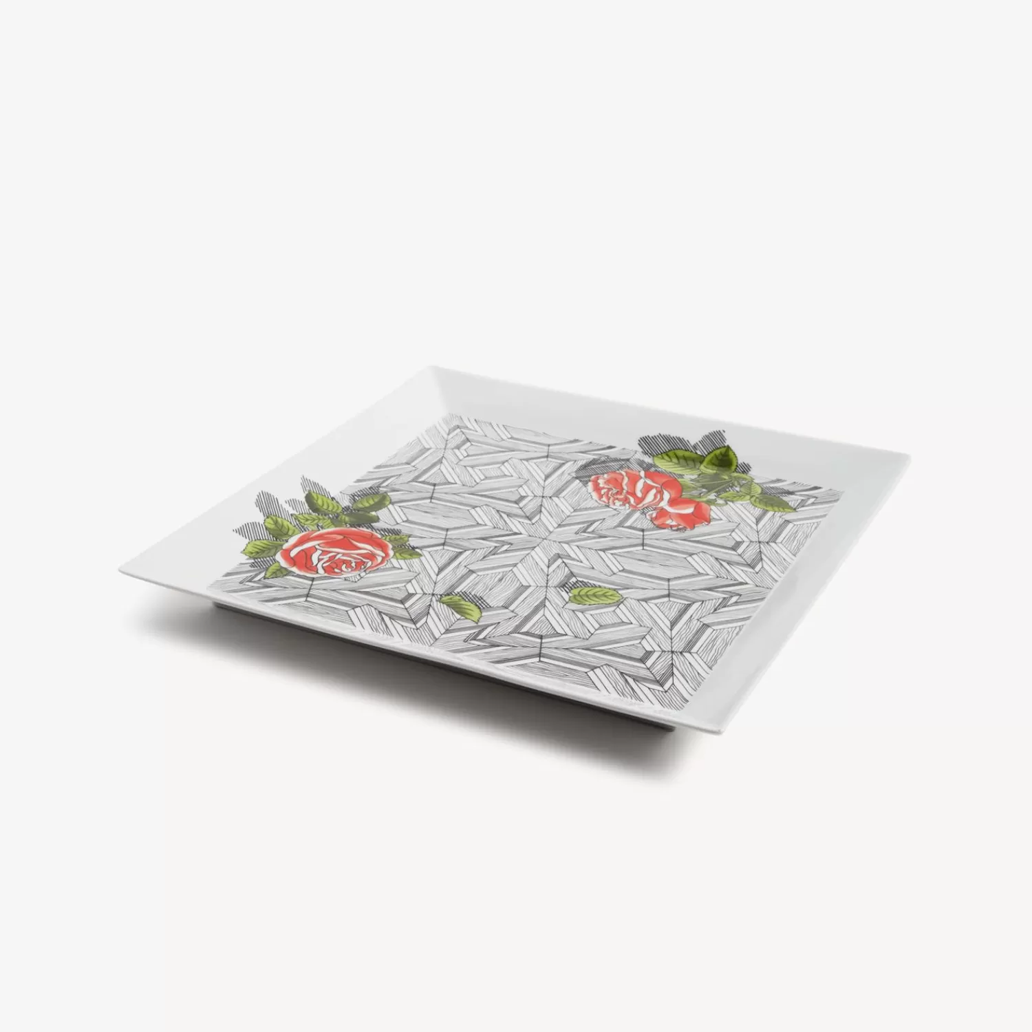 Decorative Trays<Fornasetti Square Tray Musciarabia Con Rose Multicolour