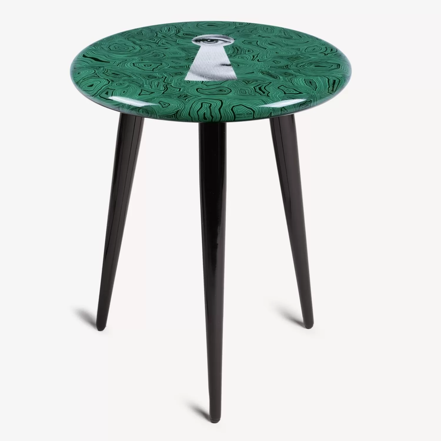Stools<Fornasetti Stool Serratura Su Malachite Green/White/Black