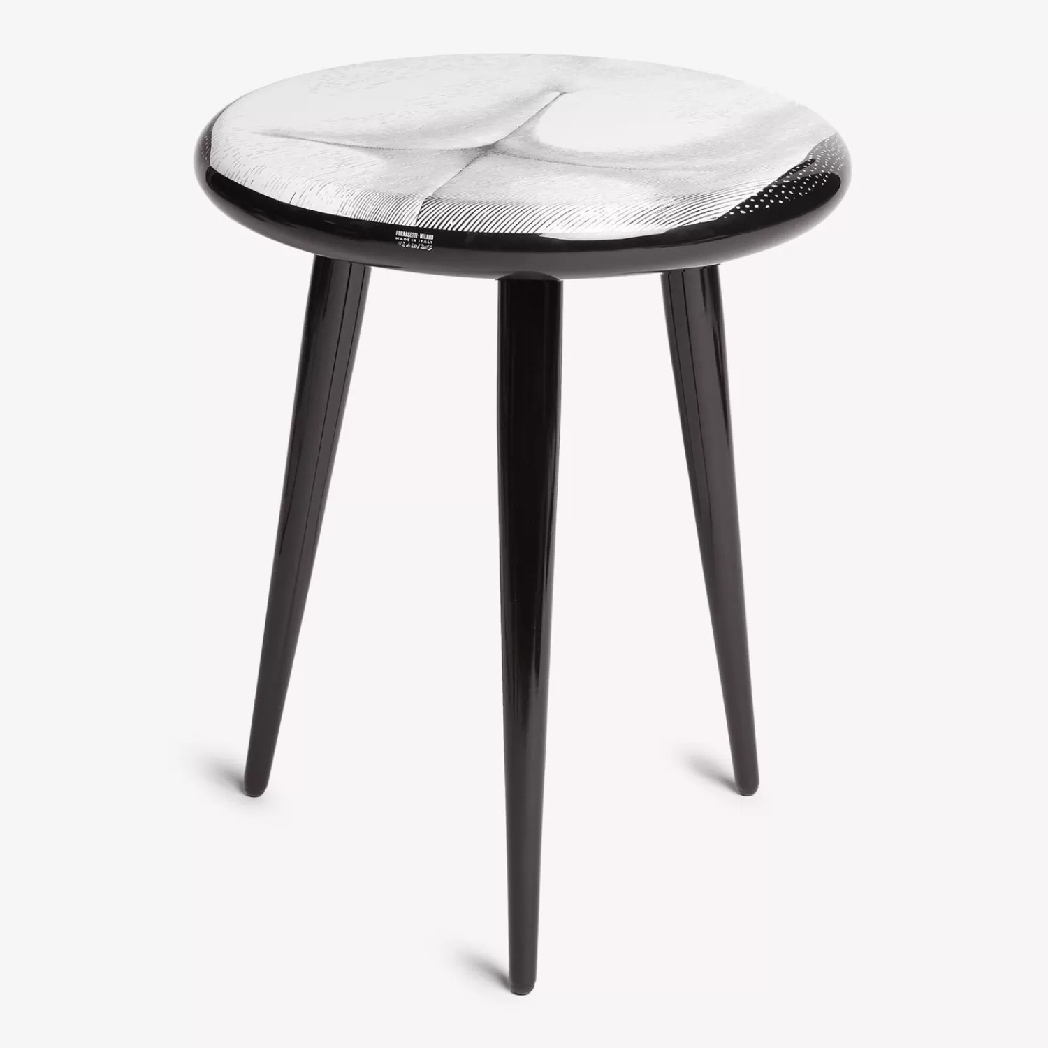 Stools<Fornasetti Stool Tergonomico White/Black