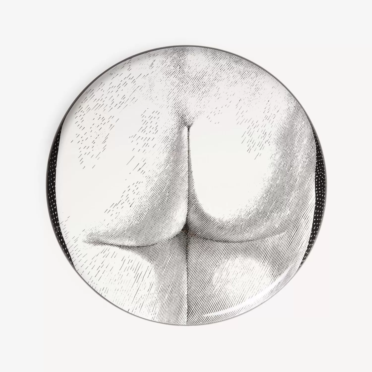 Stools<Fornasetti Stool Tergonomico White/Black