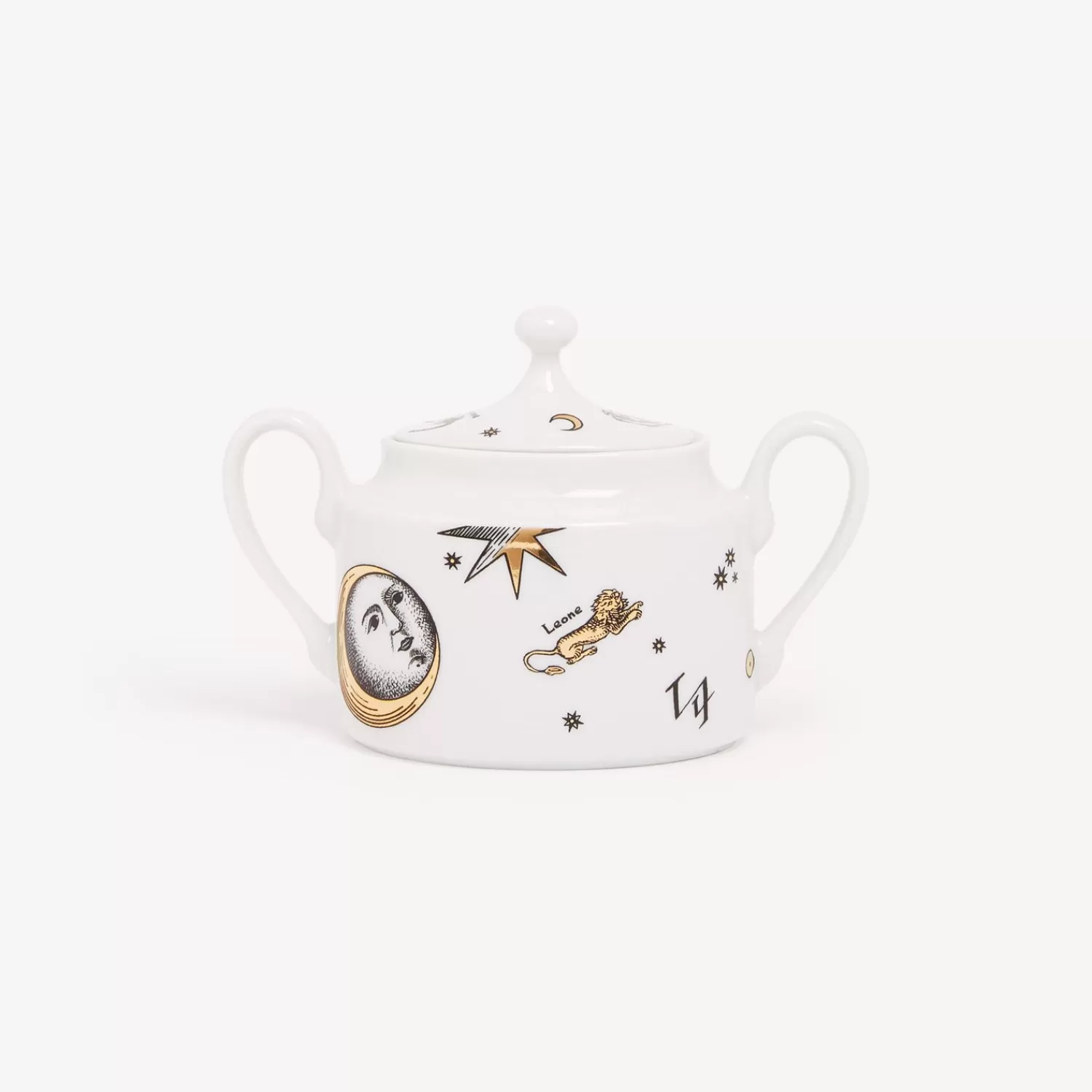 Tea And Coffee Sets<Fornasetti Sugar Bowl Astronomici White/Black/Gold