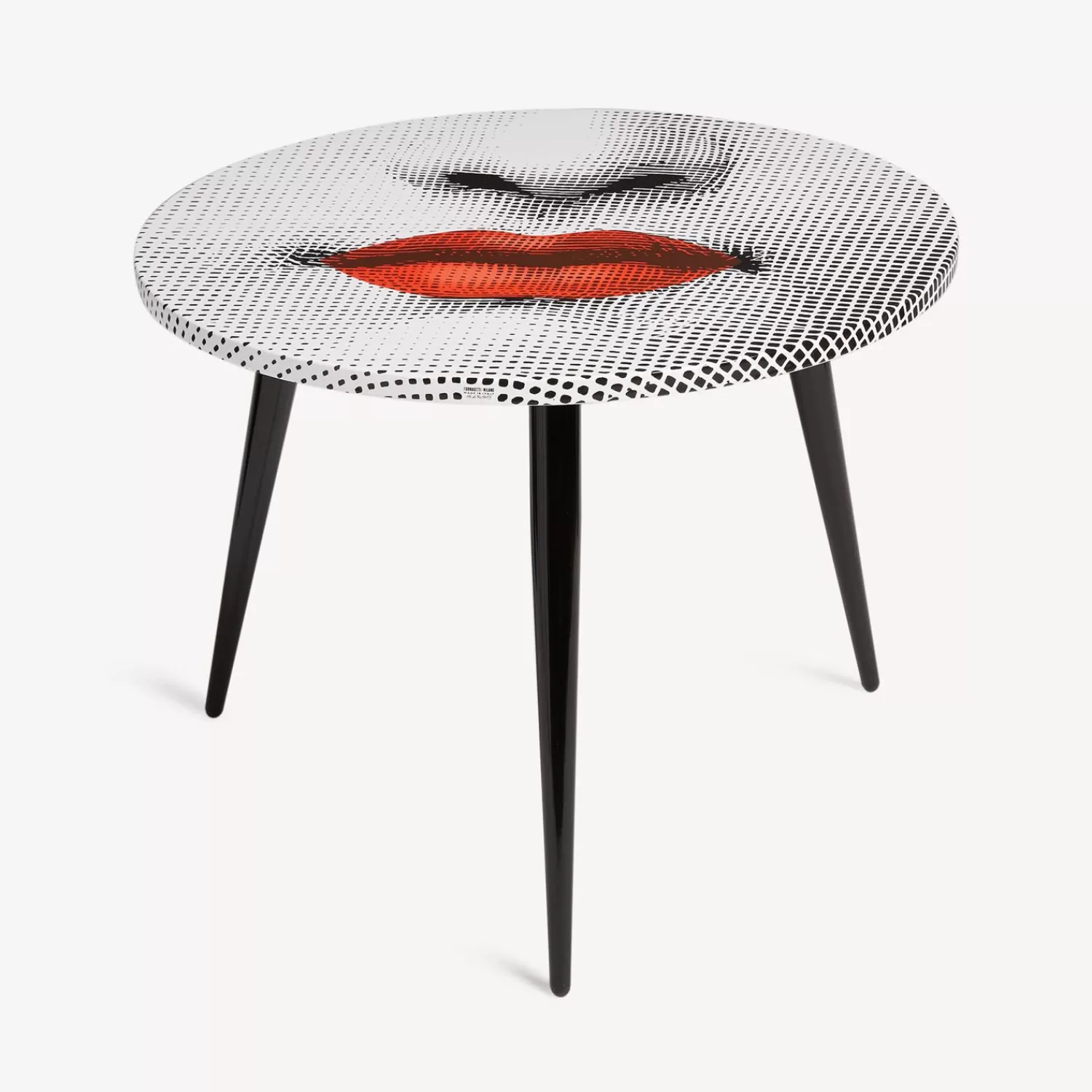 Tables<Fornasetti Table Top Bocca White/Black/Red