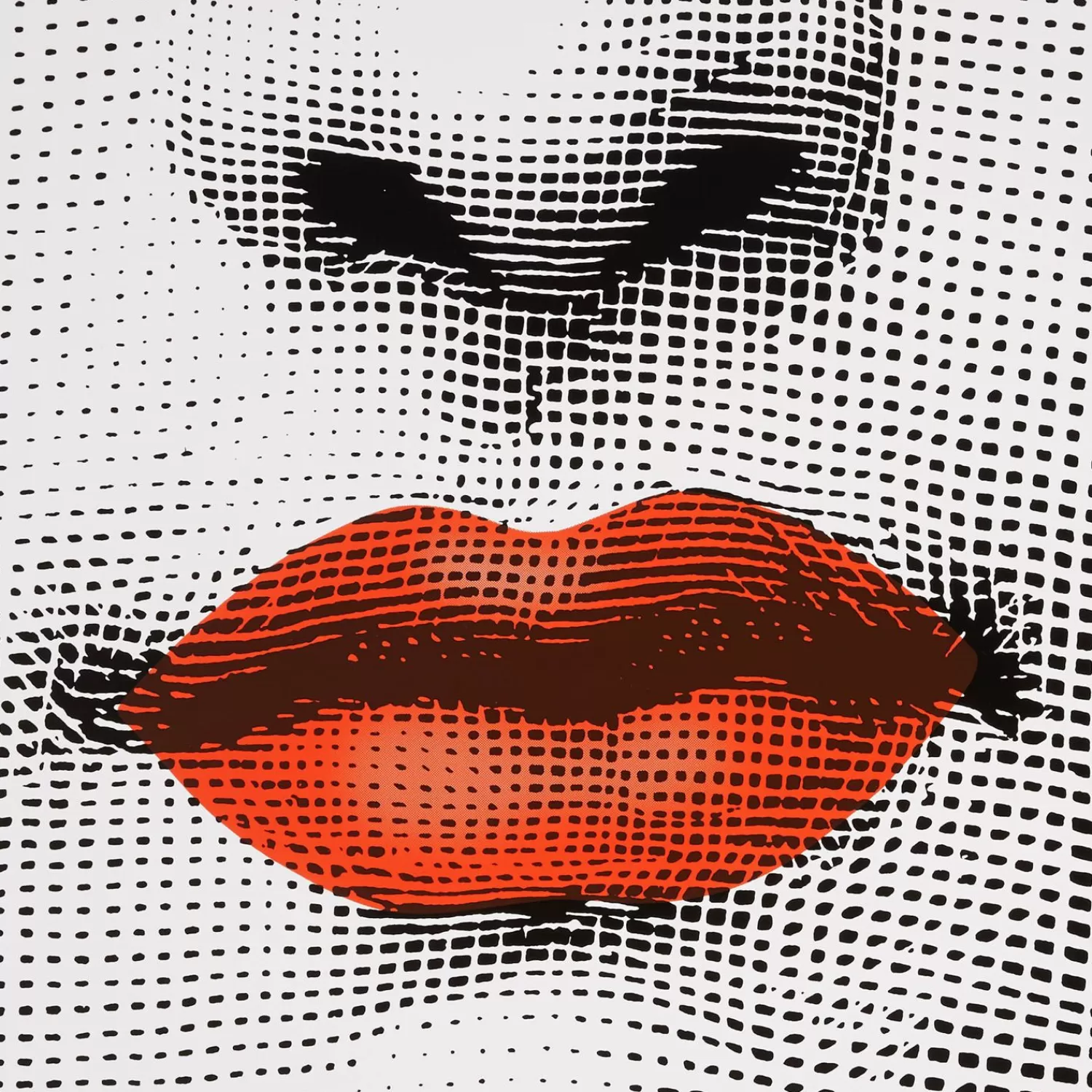 Tables<Fornasetti Table Top Bocca White/Black/Red