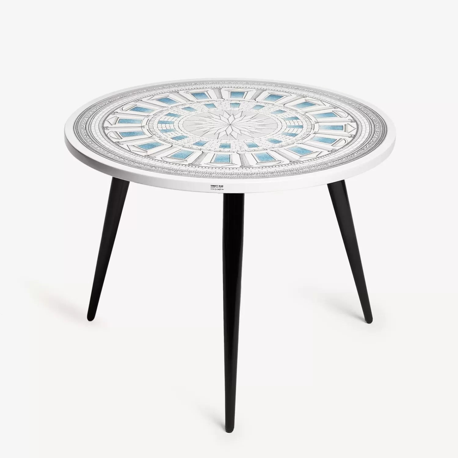 Tables<Fornasetti Table Top Cortile Celeste White/Black/Blue