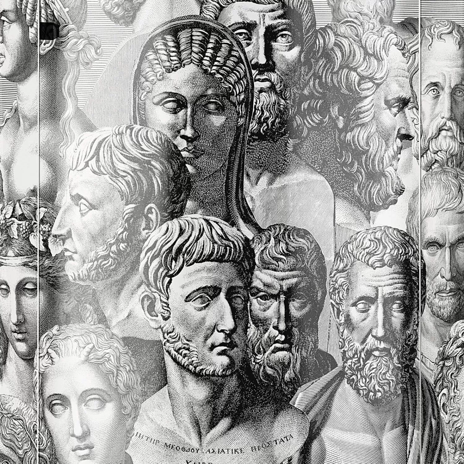 Storage Consoles<Fornasetti Tall Console Teste Antiche White/Black