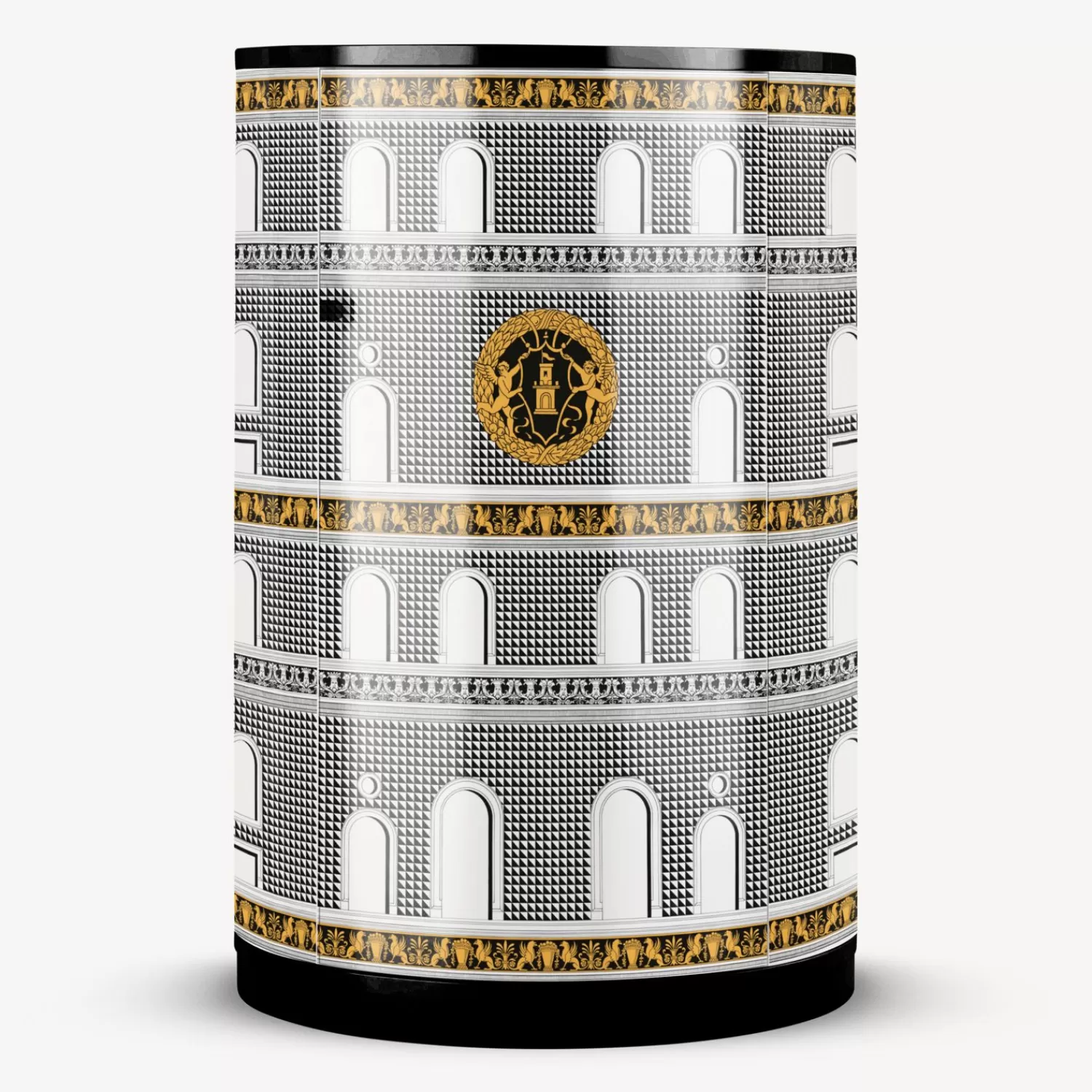 Storage Consoles<Fornasetti Tall Consolle Facciata Quattrocentesca White/Black/Yellow