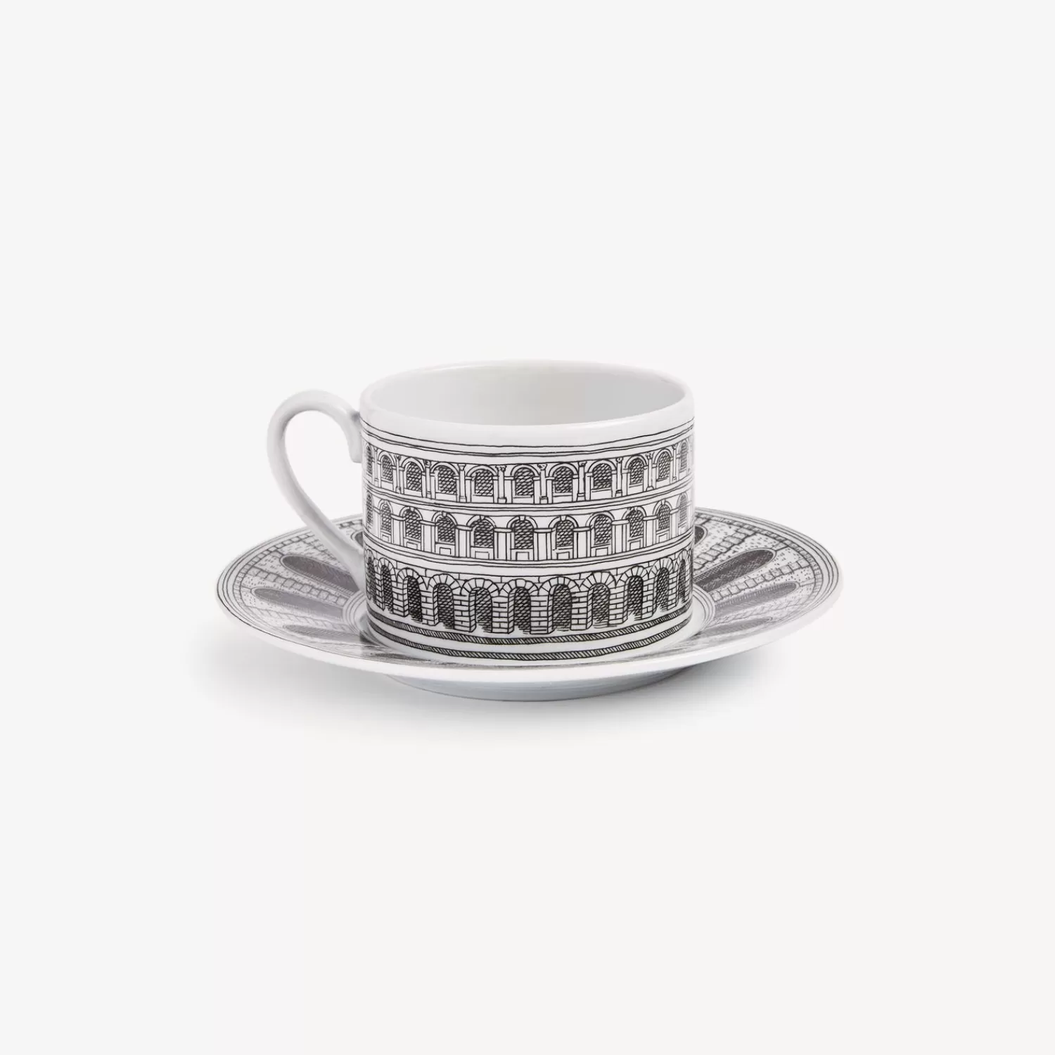 Tea And Coffee Sets<Fornasetti Tea Cup Architettura White/Black