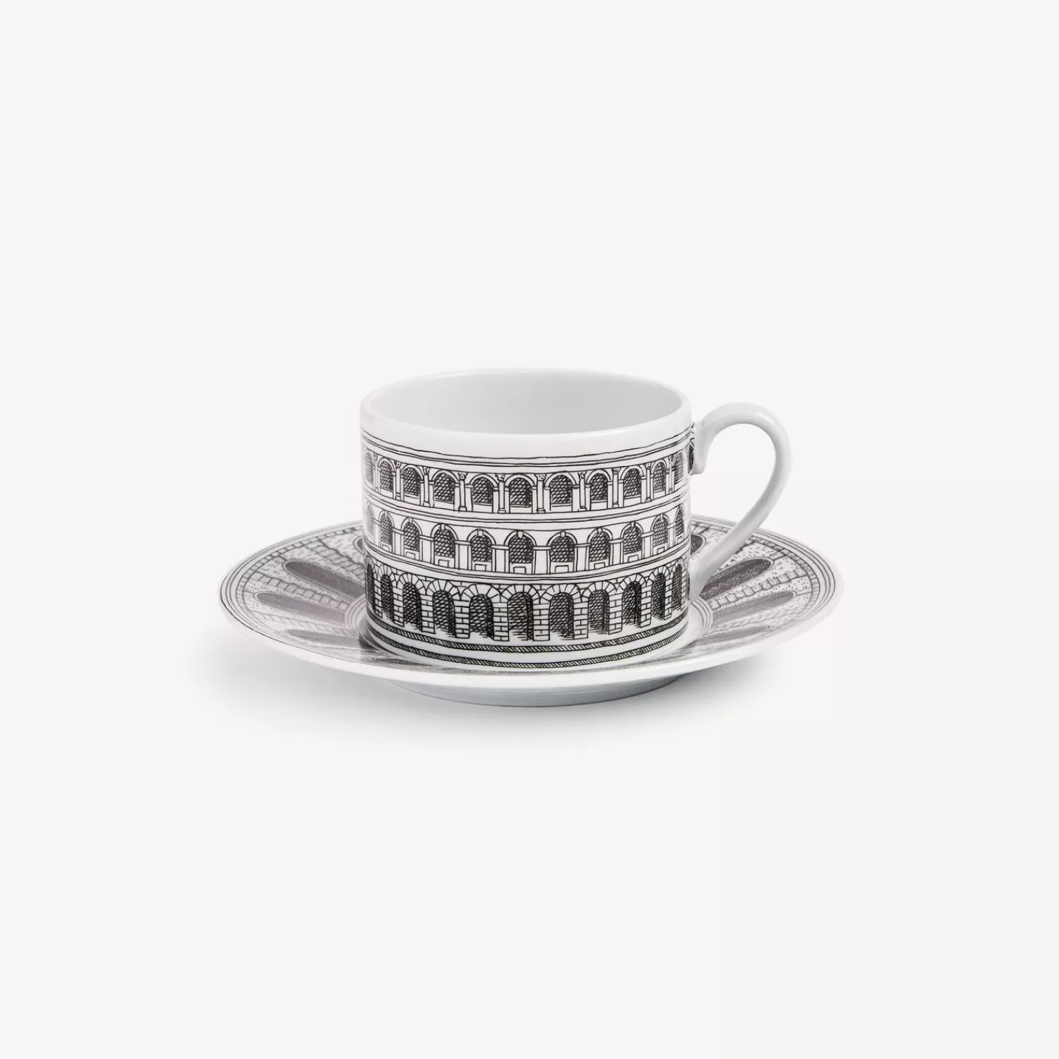 Tea And Coffee Sets<Fornasetti Tea Cup Architettura White/Black