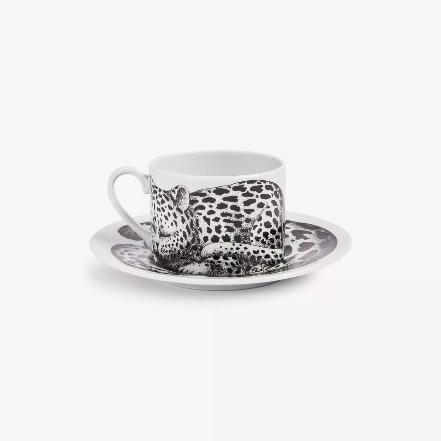 Tea And Coffee Sets<Fornasetti Tea Cup High Fidelity Leopardato Skin White/Black