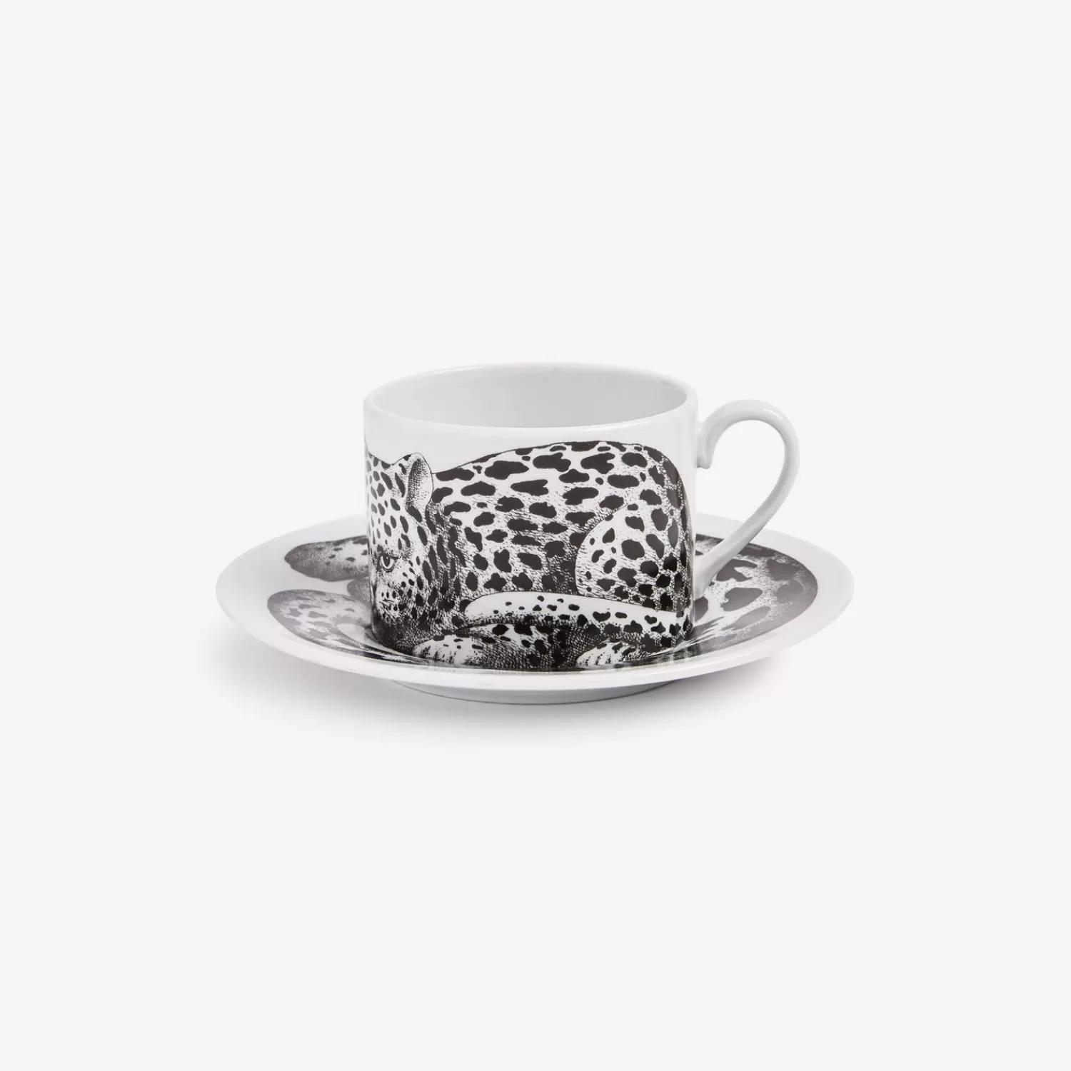 Tea And Coffee Sets<Fornasetti Tea Cup High Fidelity Leopardato Skin White/Black