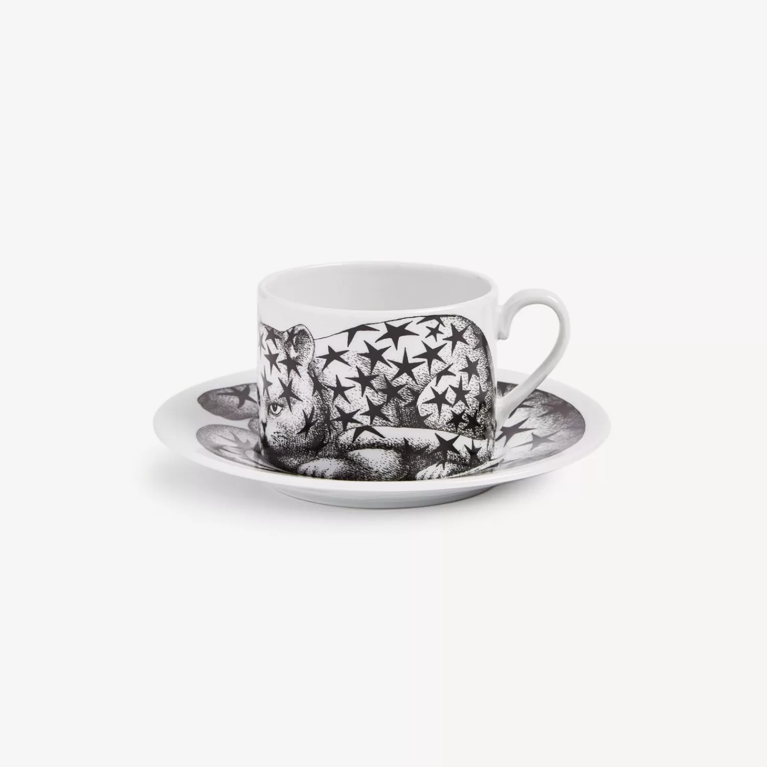 Tea And Coffee Sets<Fornasetti Tea Cup High Fidelity Stellato White/Black