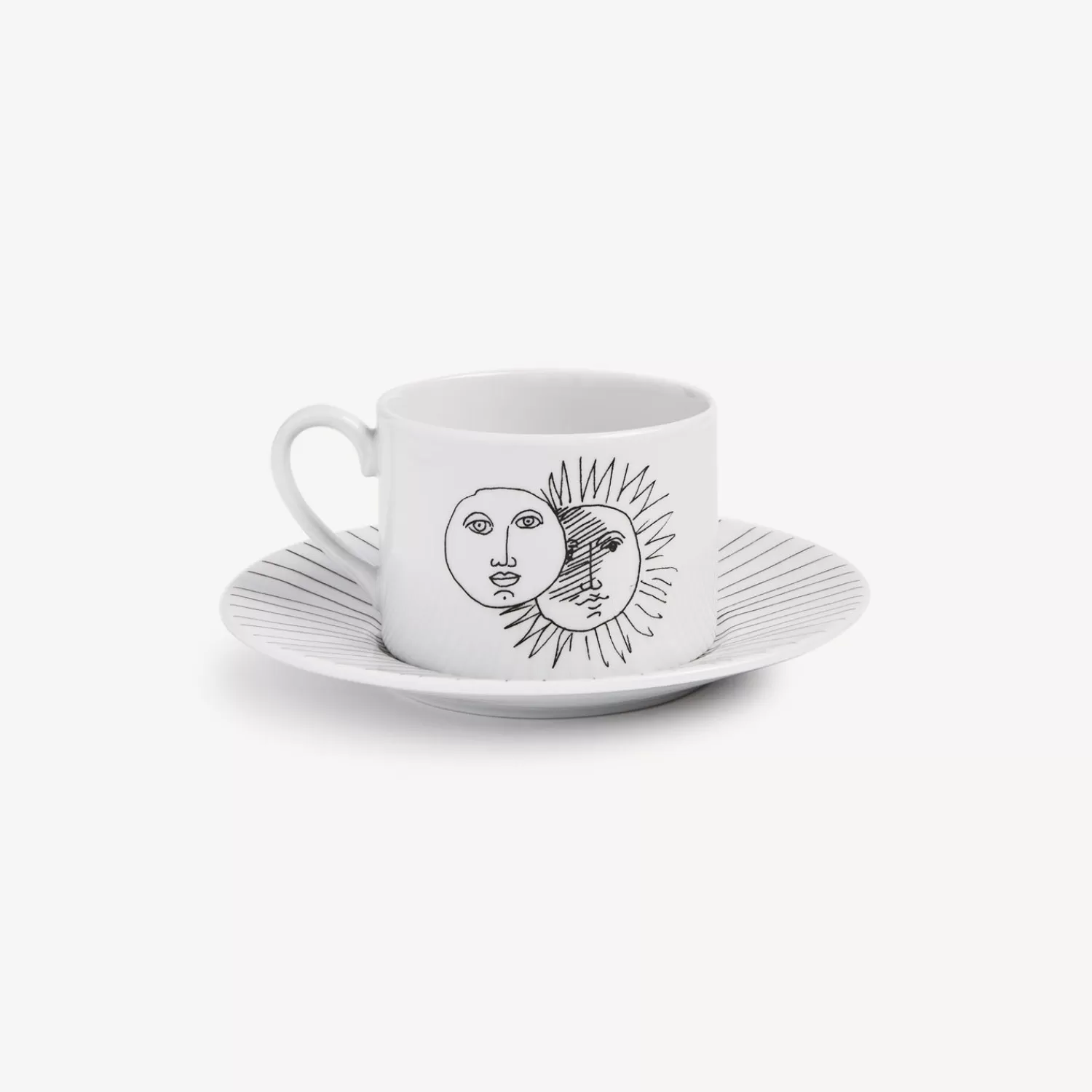 Tea And Coffee Sets<Fornasetti Tea Cup Solitario White/Black