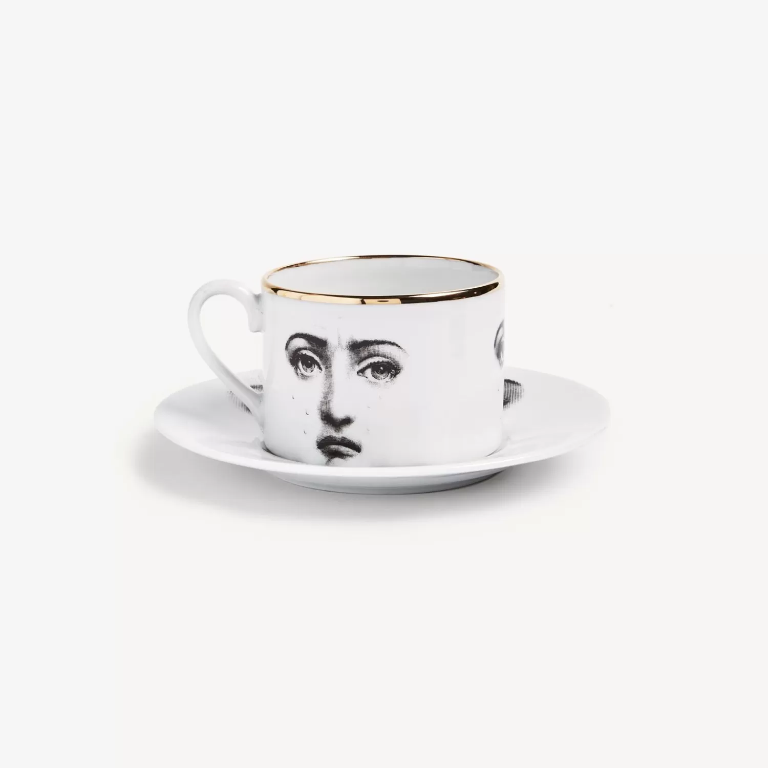 Tea And Coffee Sets<Fornasetti Tea Cup Tema E Variazioni Il Fumo Fa Male White/Black/Gold