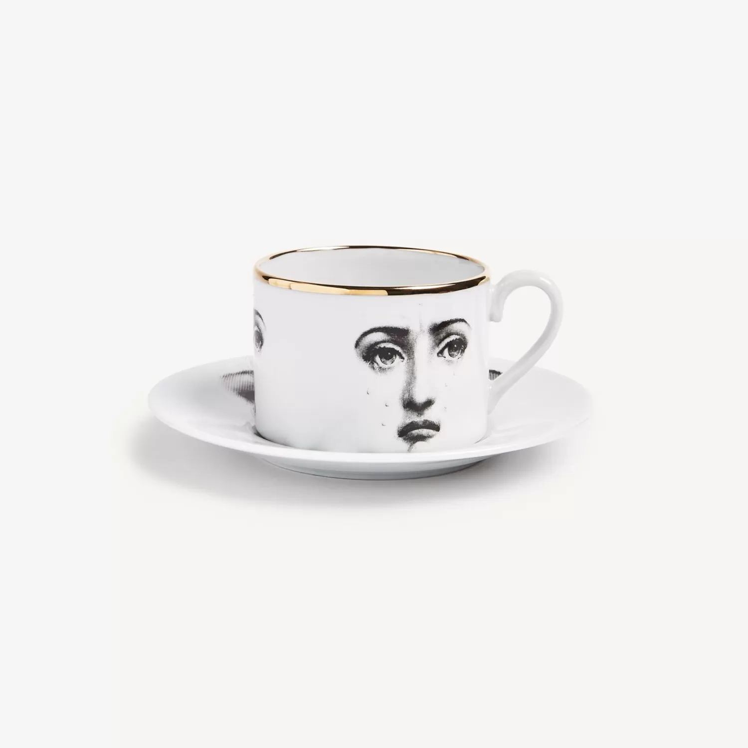 Tea And Coffee Sets<Fornasetti Tea Cup Tema E Variazioni Il Fumo Fa Male White/Black/Gold