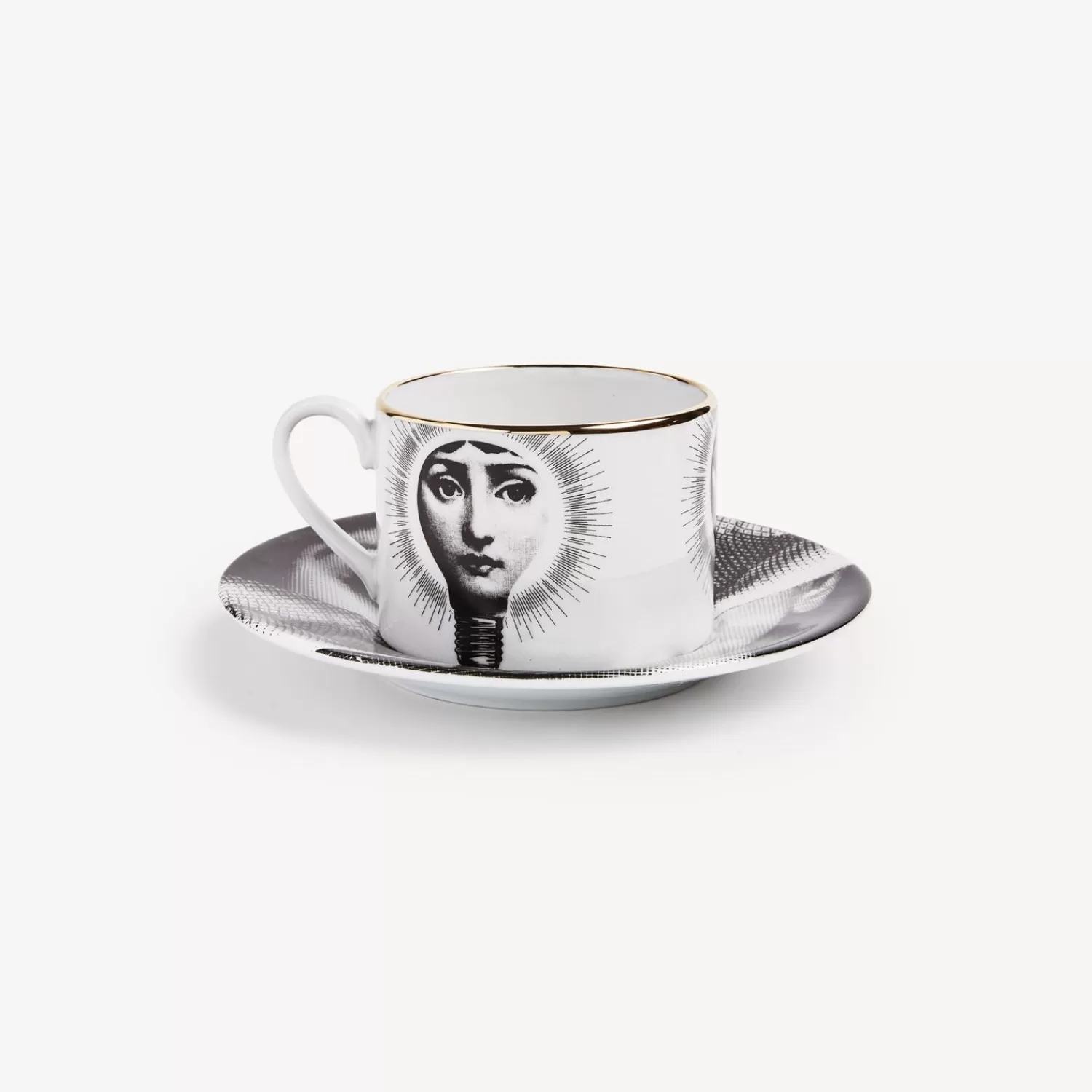 Tea And Coffee Sets<Fornasetti Tea Cup Tema E Variazioni Lampadina White/Black/Gold