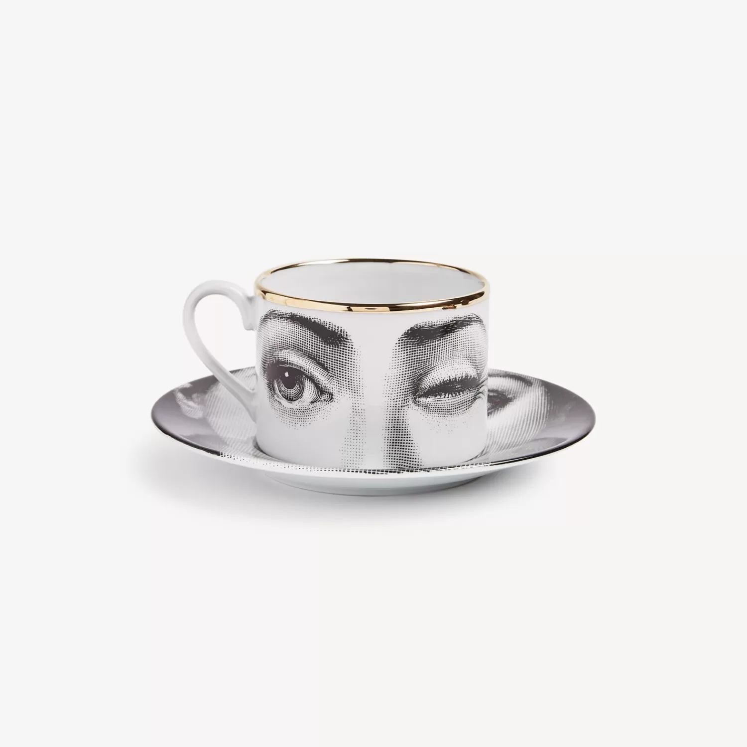 Tea And Coffee Sets<Fornasetti Tea Cup Tema E Variazioni L'Antipatico White/Black/Gold