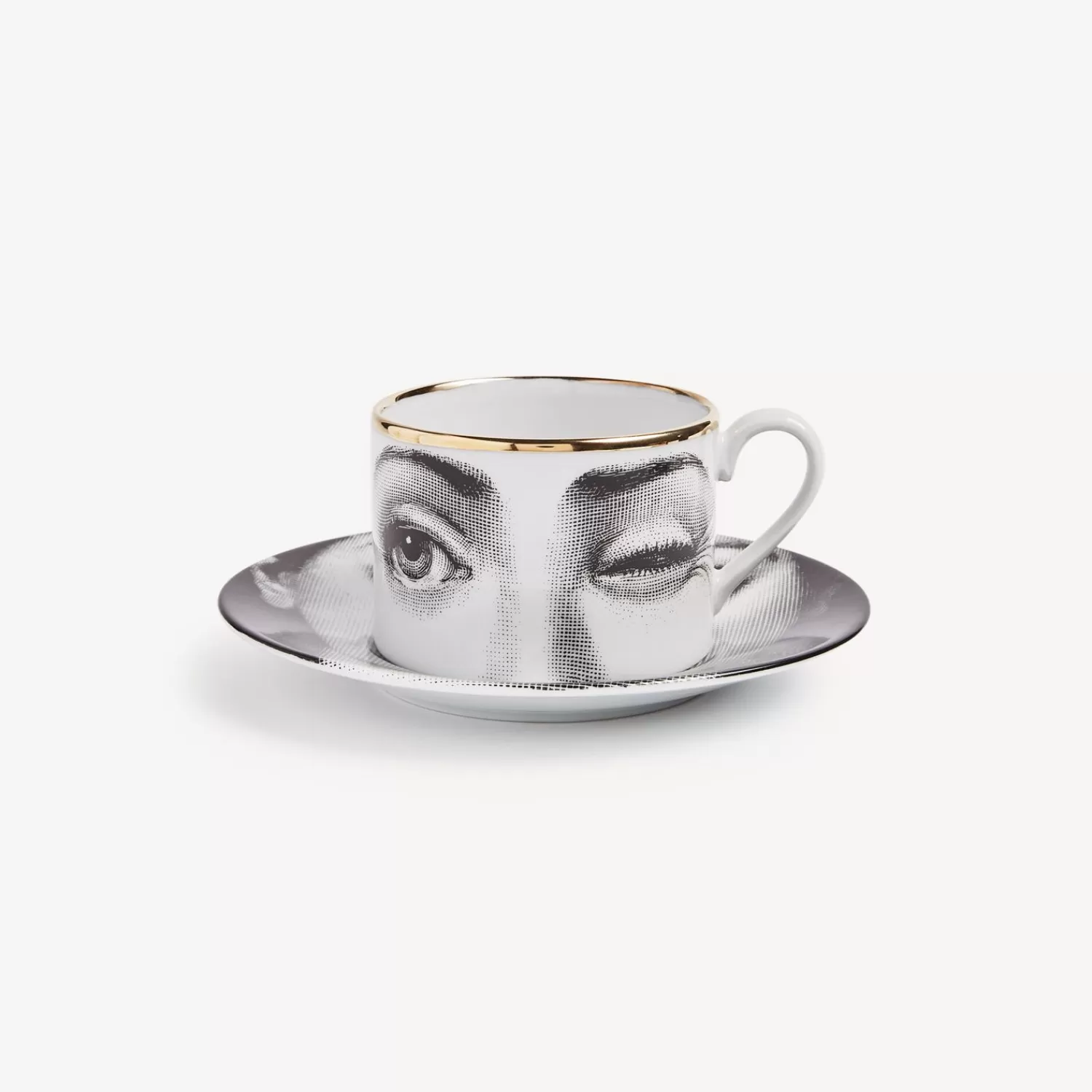 Tea And Coffee Sets<Fornasetti Tea Cup Tema E Variazioni L'Antipatico White/Black/Gold