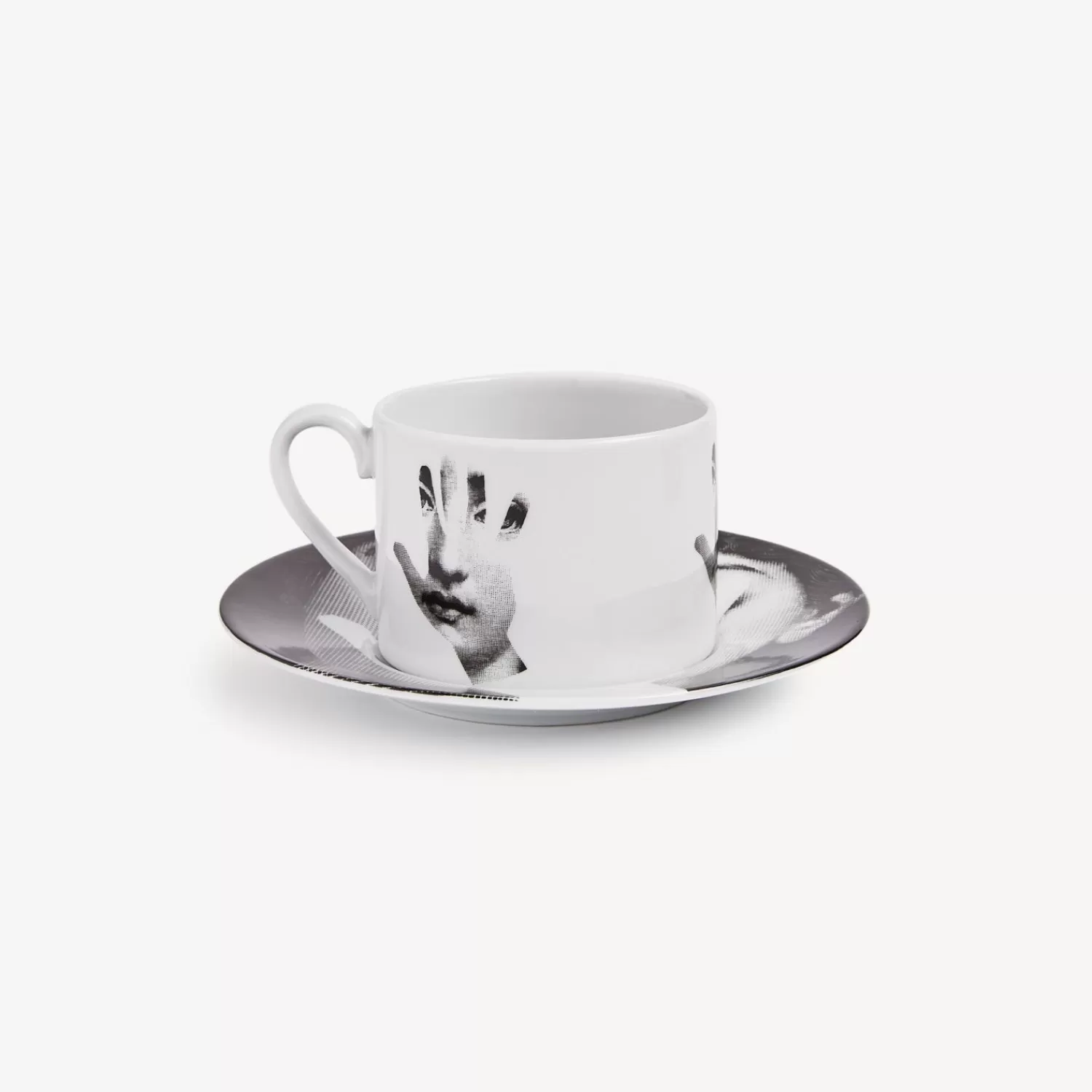 Tea And Coffee Sets<Fornasetti Tea Cup Tema E Variazioni Mano White/Black