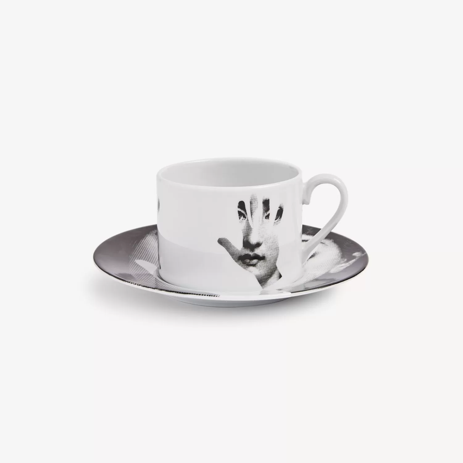 Tea And Coffee Sets<Fornasetti Tea Cup Tema E Variazioni Mano White/Black