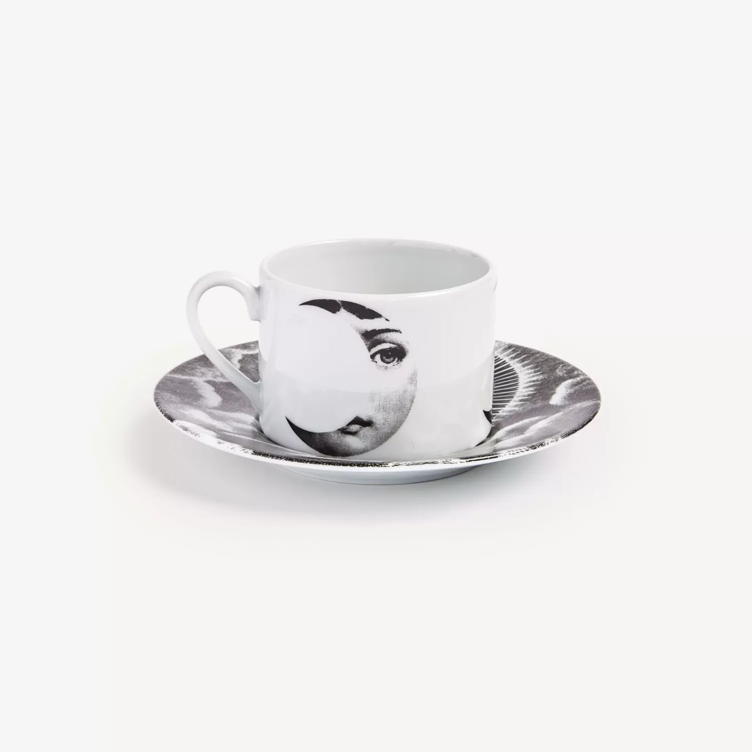 Tea And Coffee Sets<Fornasetti Tea Cup Tema E Variazioni Sole E Luna White/Black