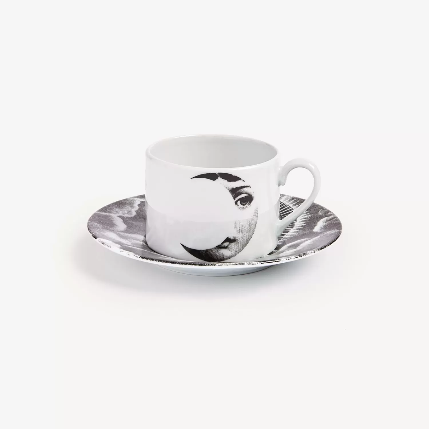 Tea And Coffee Sets<Fornasetti Tea Cup Tema E Variazioni Sole E Luna White/Black