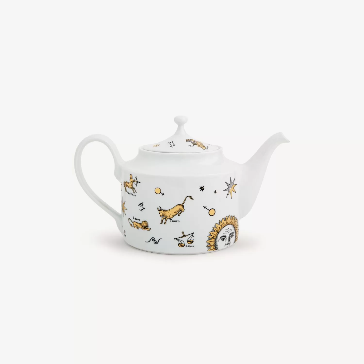 Tea And Coffee Sets<Fornasetti Teapot Astronomici White/Black/Gold