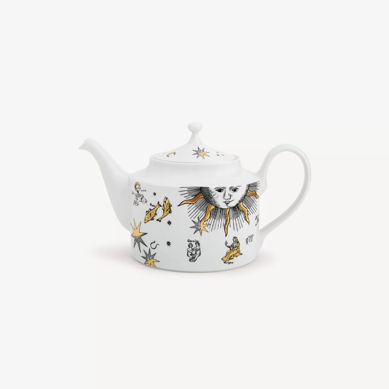 Tea And Coffee Sets<Fornasetti Teapot Astronomici White/Black/Gold