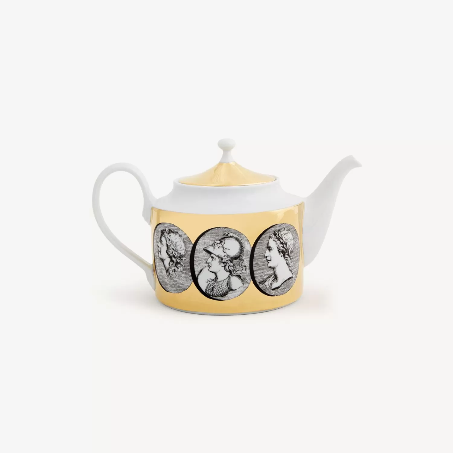 Tea And Coffee Sets<Fornasetti Teapot Cammei White/Black/Gold