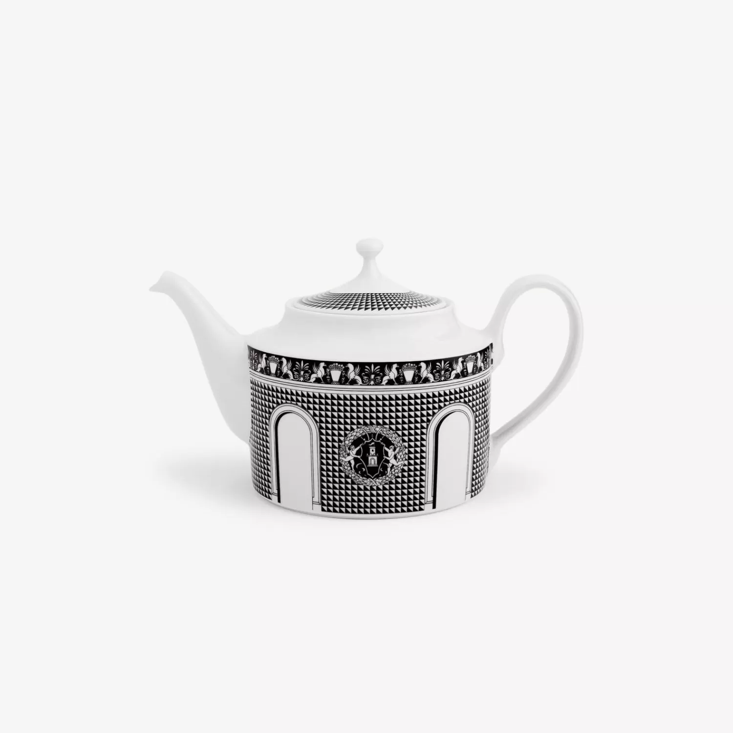 Tea And Coffee Sets<Fornasetti Teapot Facciata Quattrocentesca White/Black