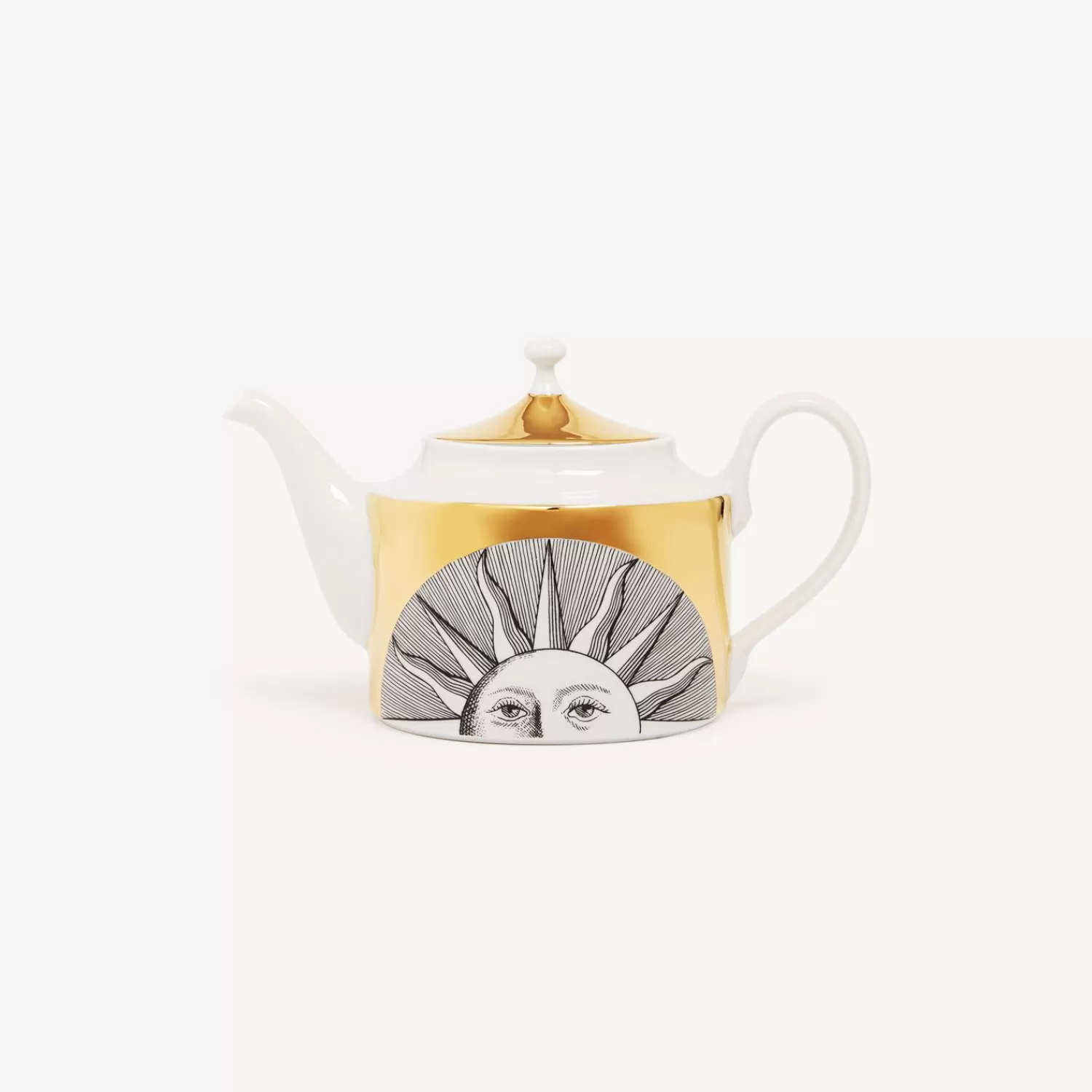 Tea And Coffee Sets<Fornasetti Teapot Soli White/Black/Gold