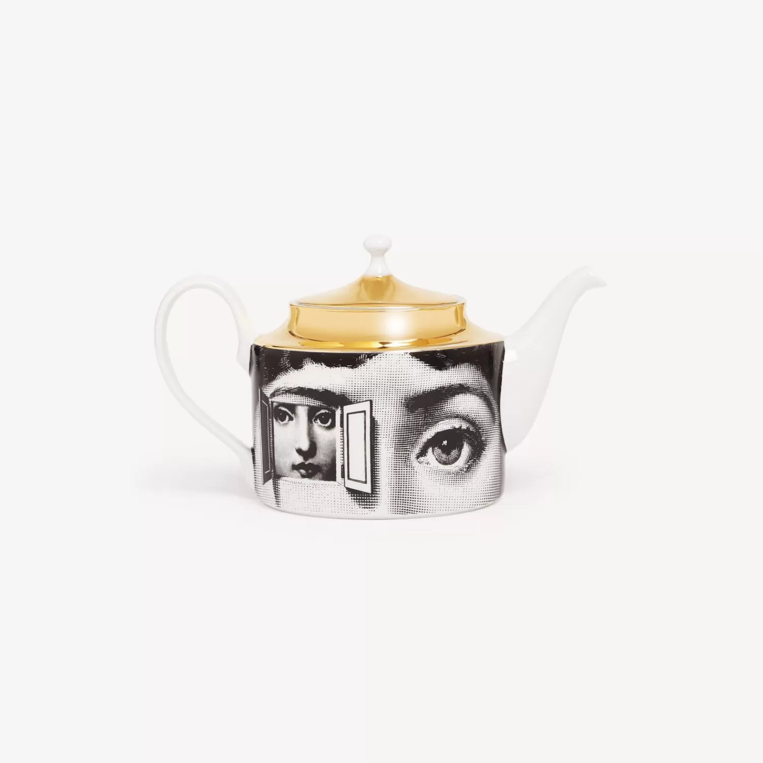 Tea And Coffee Sets<Fornasetti Teapot Tema E Variazioni White/Black/Gold