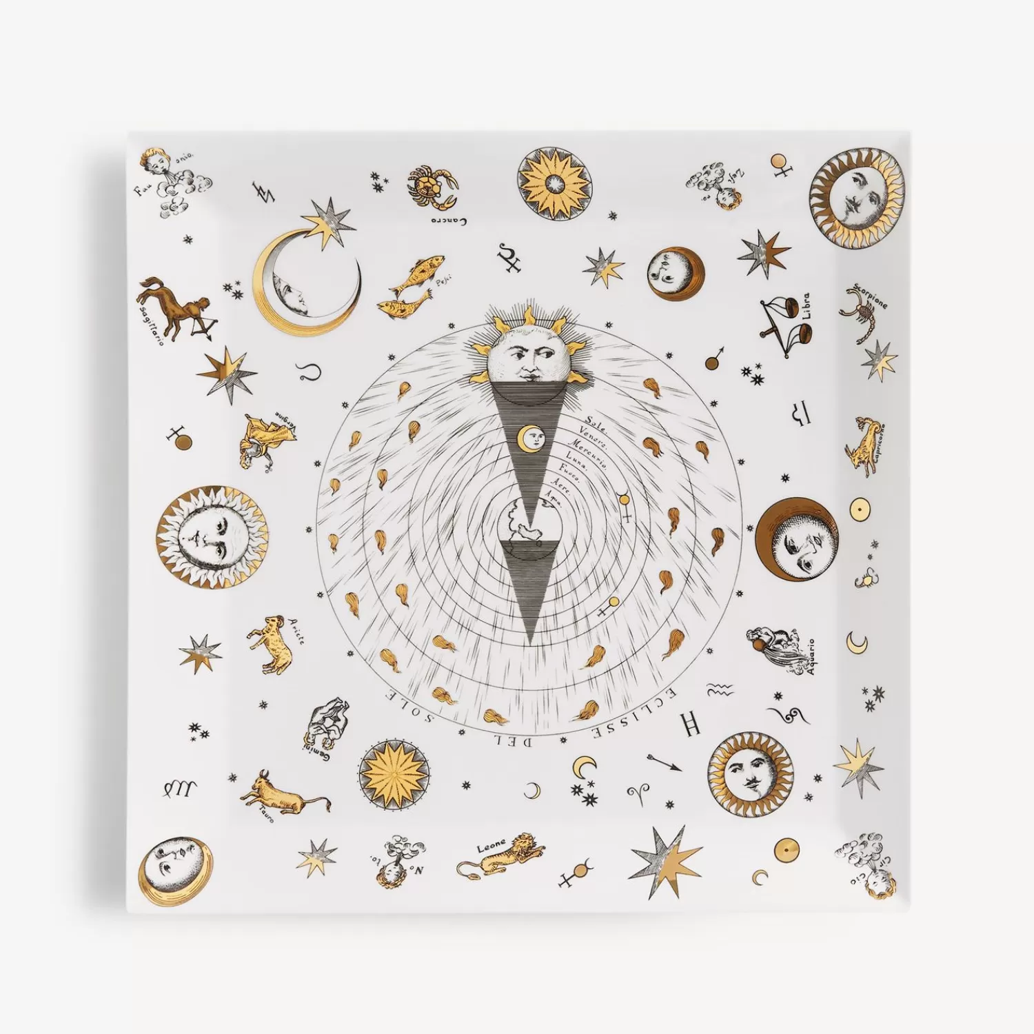Decorative Trays<Fornasetti Tray Astronomici White/Black/Gold