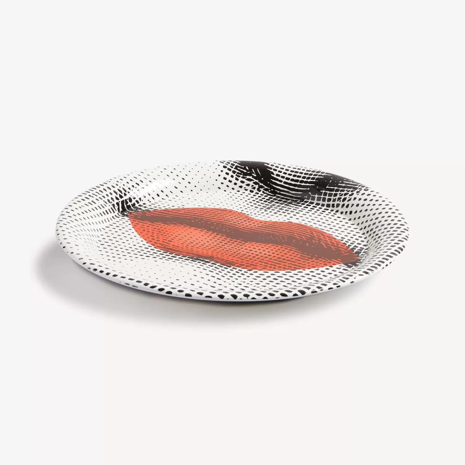 Decorative Trays And Pliants<Fornasetti Tray Bocca White/Black/Red