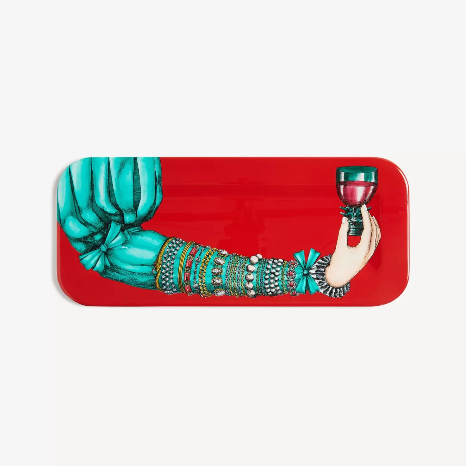 Decorative Trays And Pliants<Fornasetti Tray Braccio Ingioiellato Multicolour